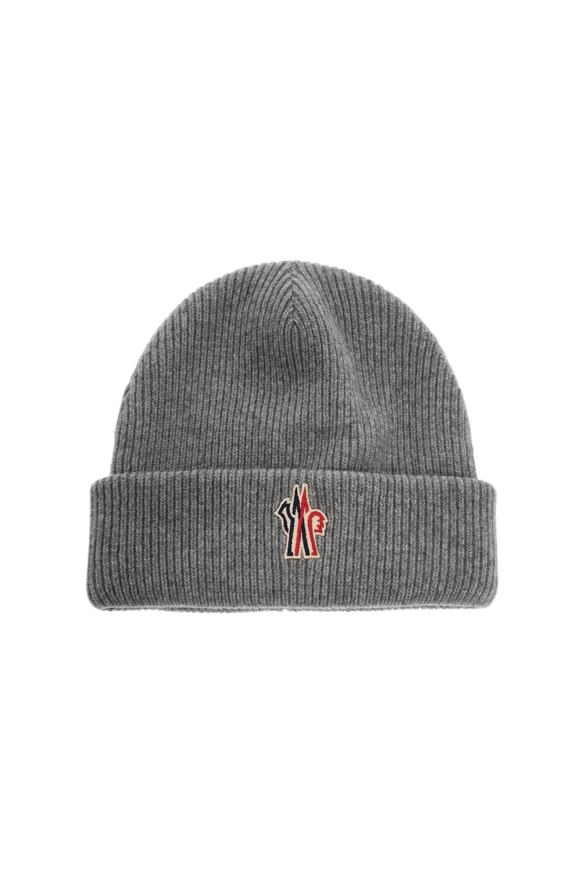 Shop Moncler "thick Virgin Wool Beanie In Grey