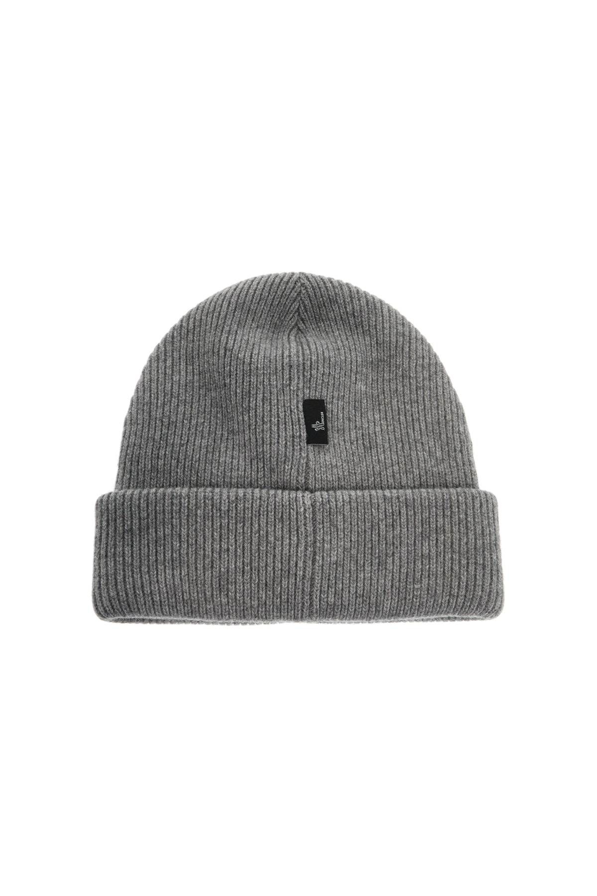 Shop Moncler "thick Virgin Wool Beanie In Grey