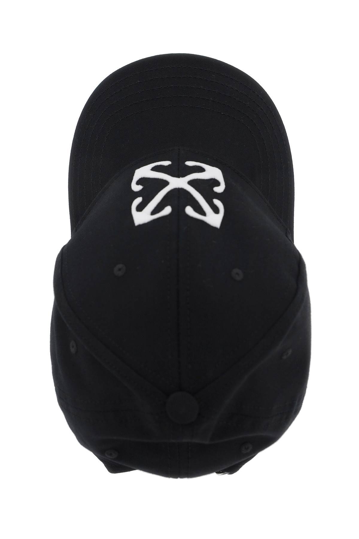 Shop Off-white "arrow Logo Baseball Cap With Adjustable In Black