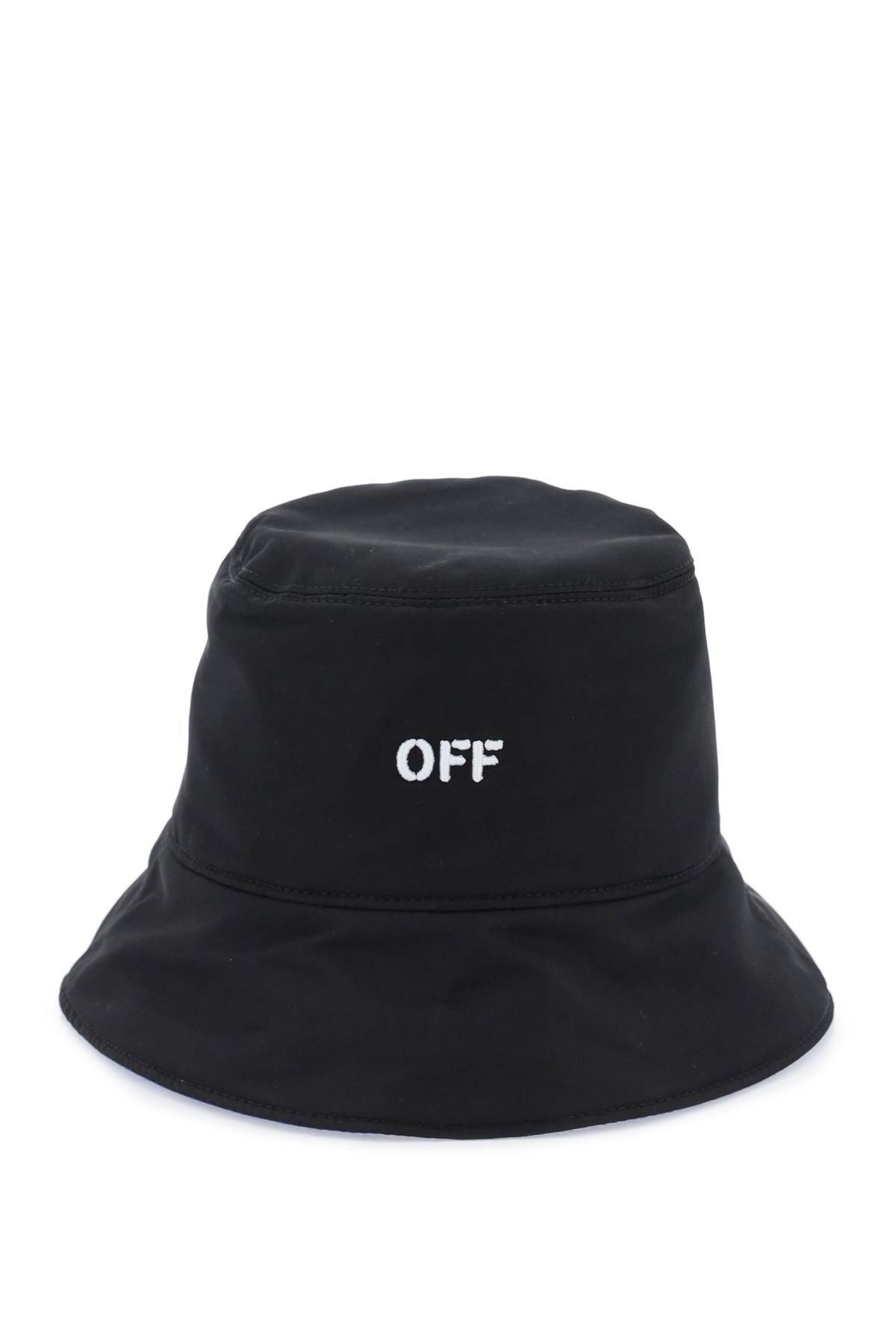 Off-white Reversibile Bucket Hat In Blue,black