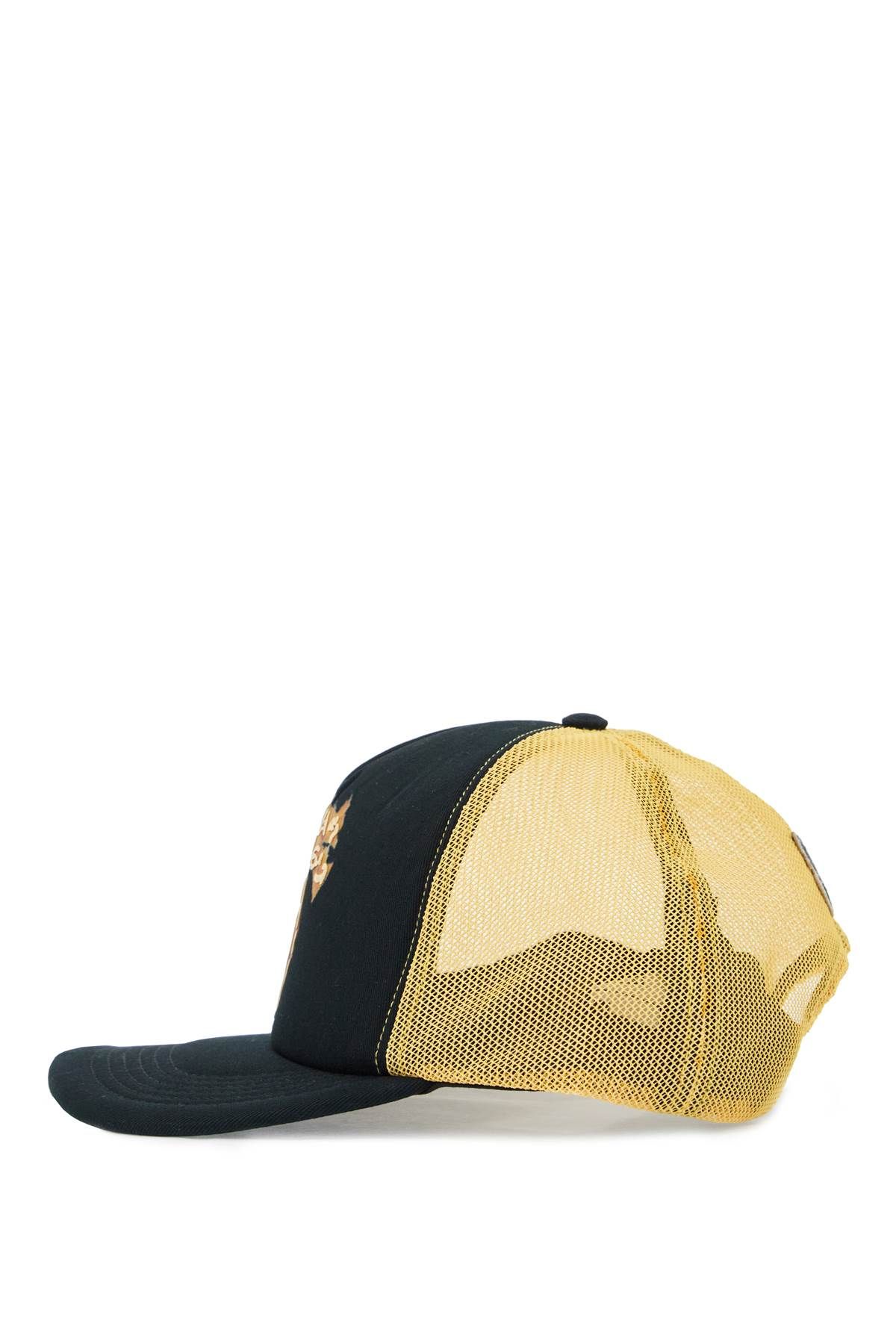 Shop Palm Angels "burning Palm Trucker Hat In Black