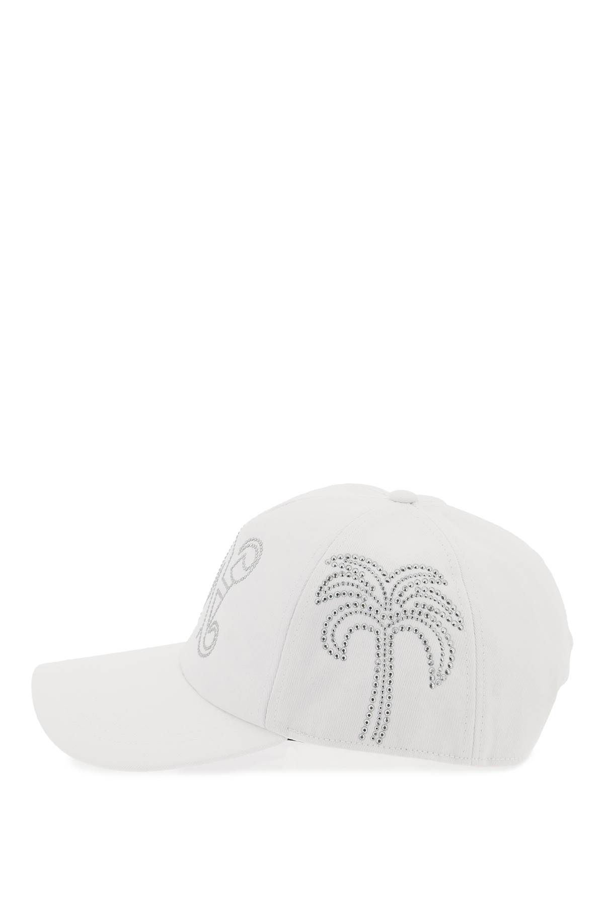 Shop Palm Angels Pa Monogram Baseball Cap In White