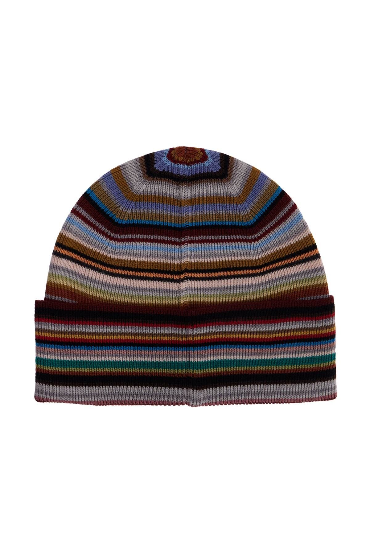 Shop Paul Smith Signature Stripe Virgin Wool Beanie Hat In Multicolor