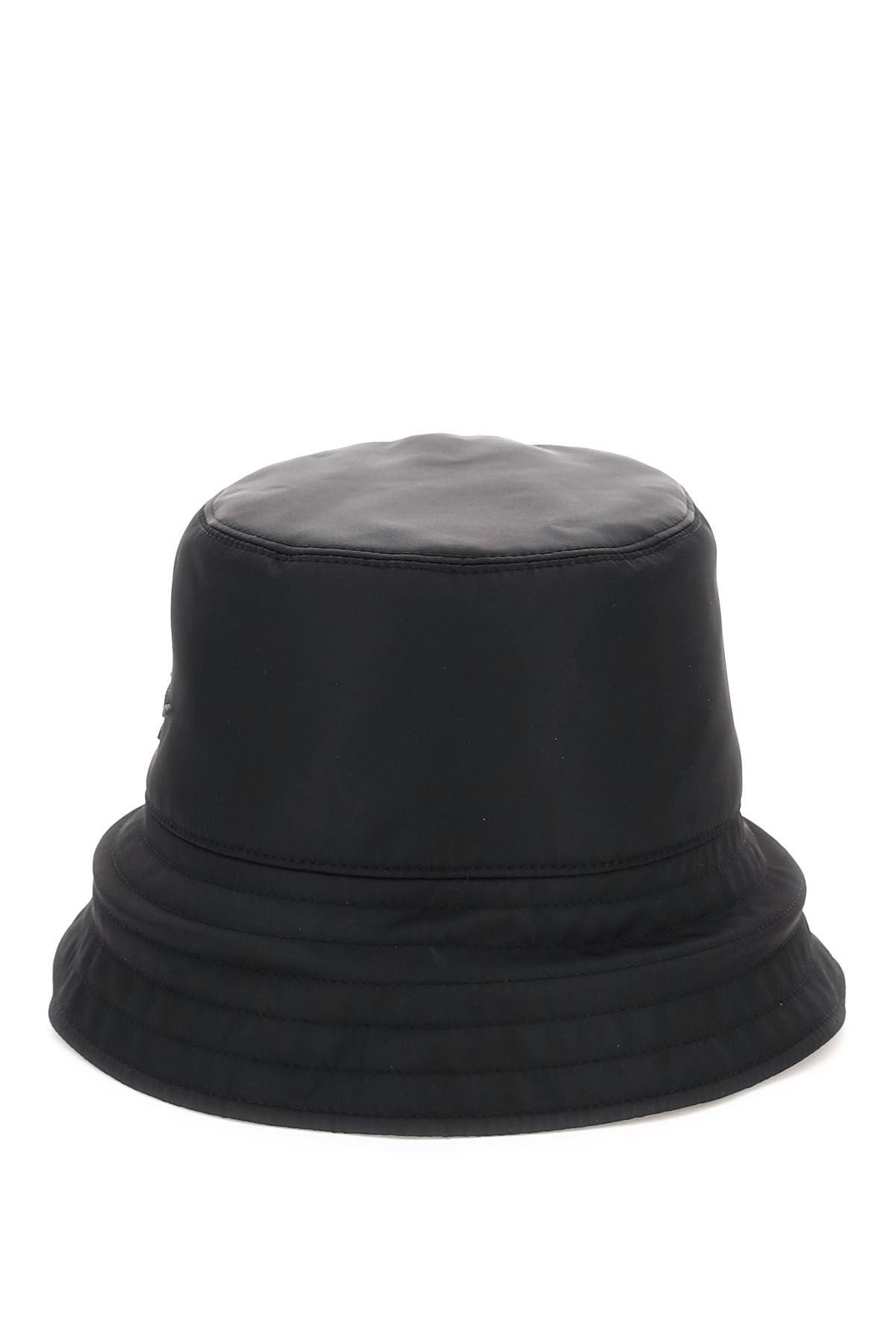 Ferragamo Reversible Nylon Bucket Hat In Black,grey