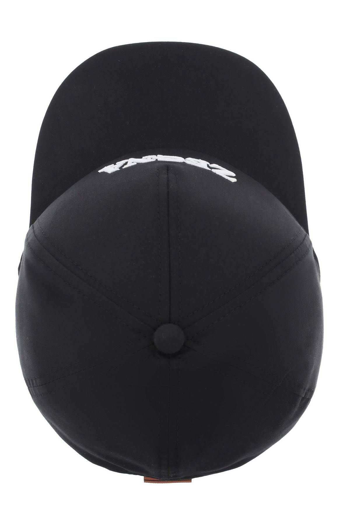 Shop Zegna Baseball Cap With Logo Embroidery In Black,white