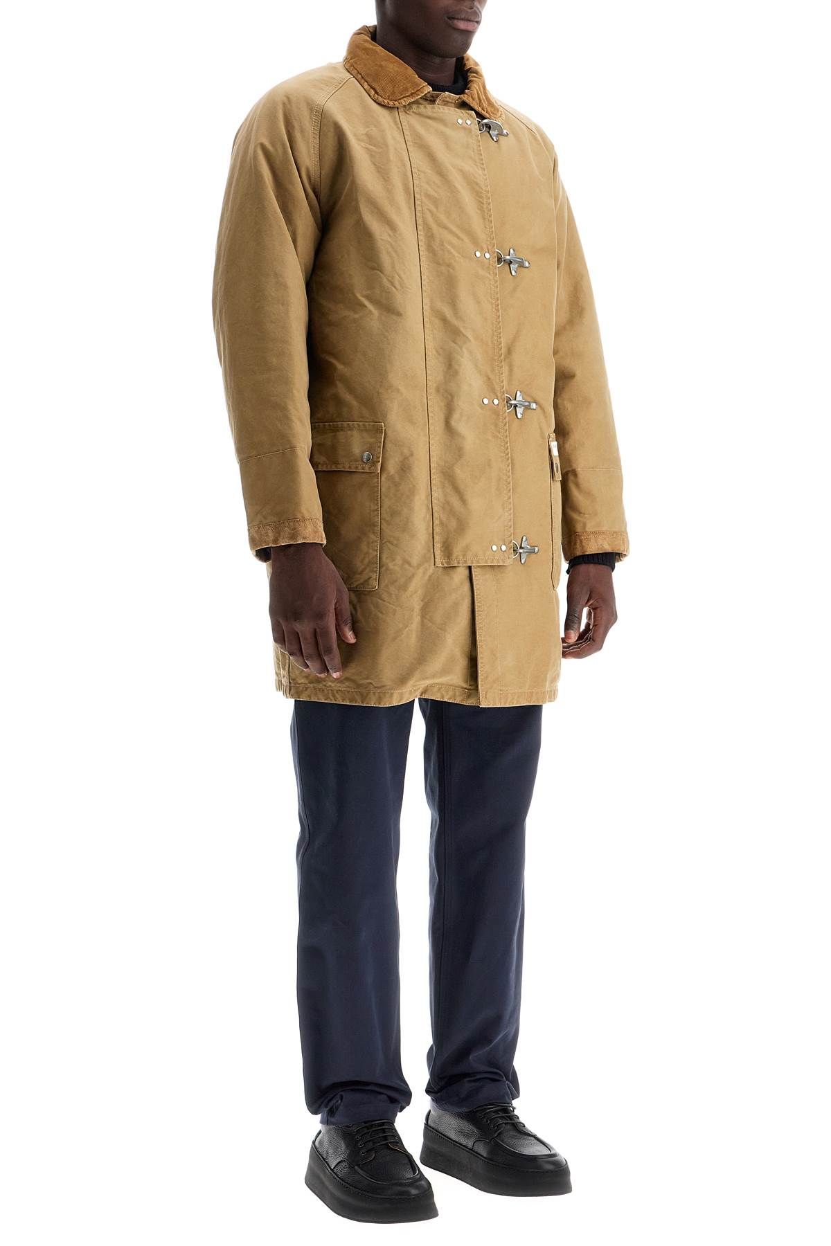 Shop Fay Archive Padded Canvas Jacket Coat In Beige