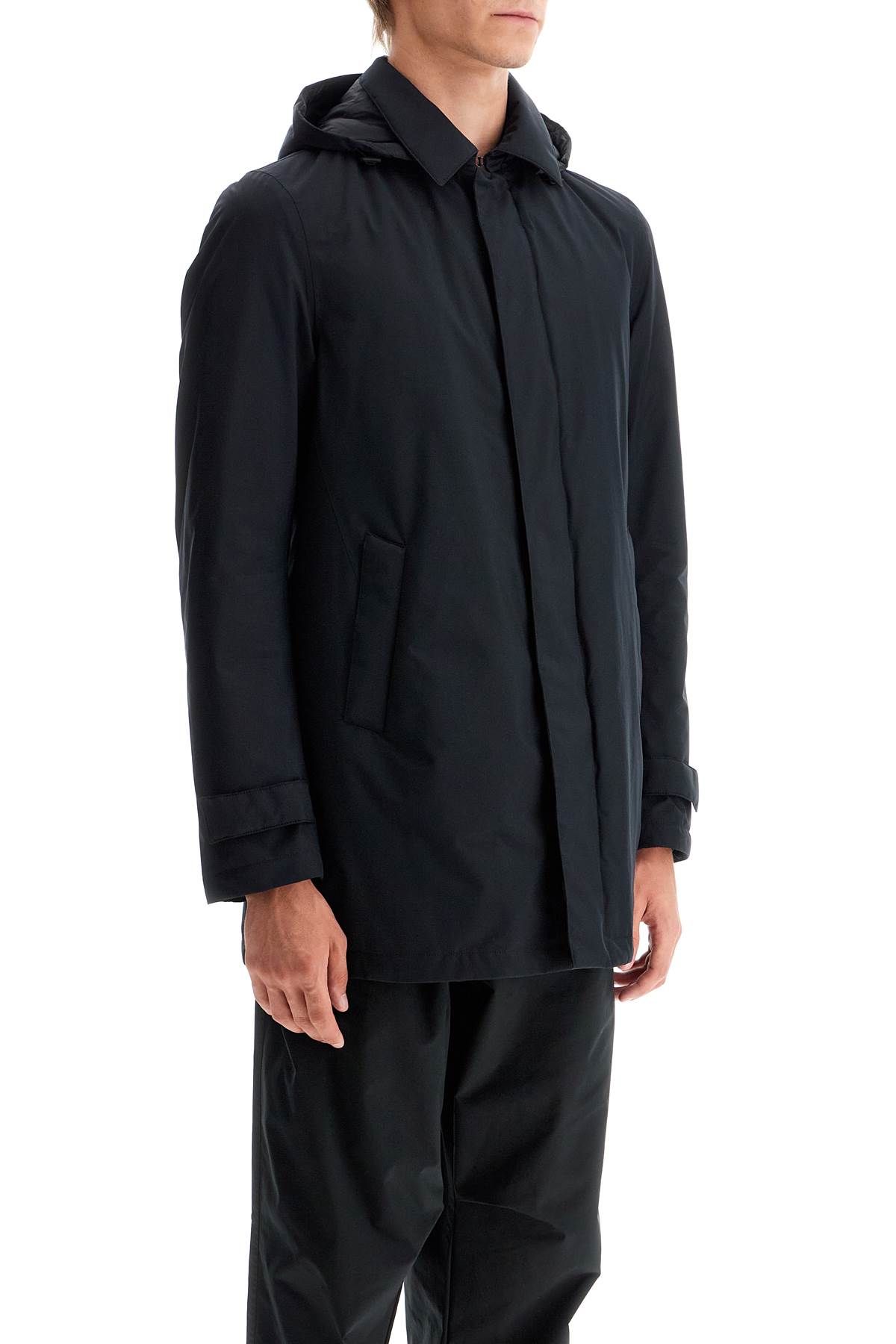 Shop Herno Laminar Laminar Padded Carcoat In Gore-tex 2l In Black