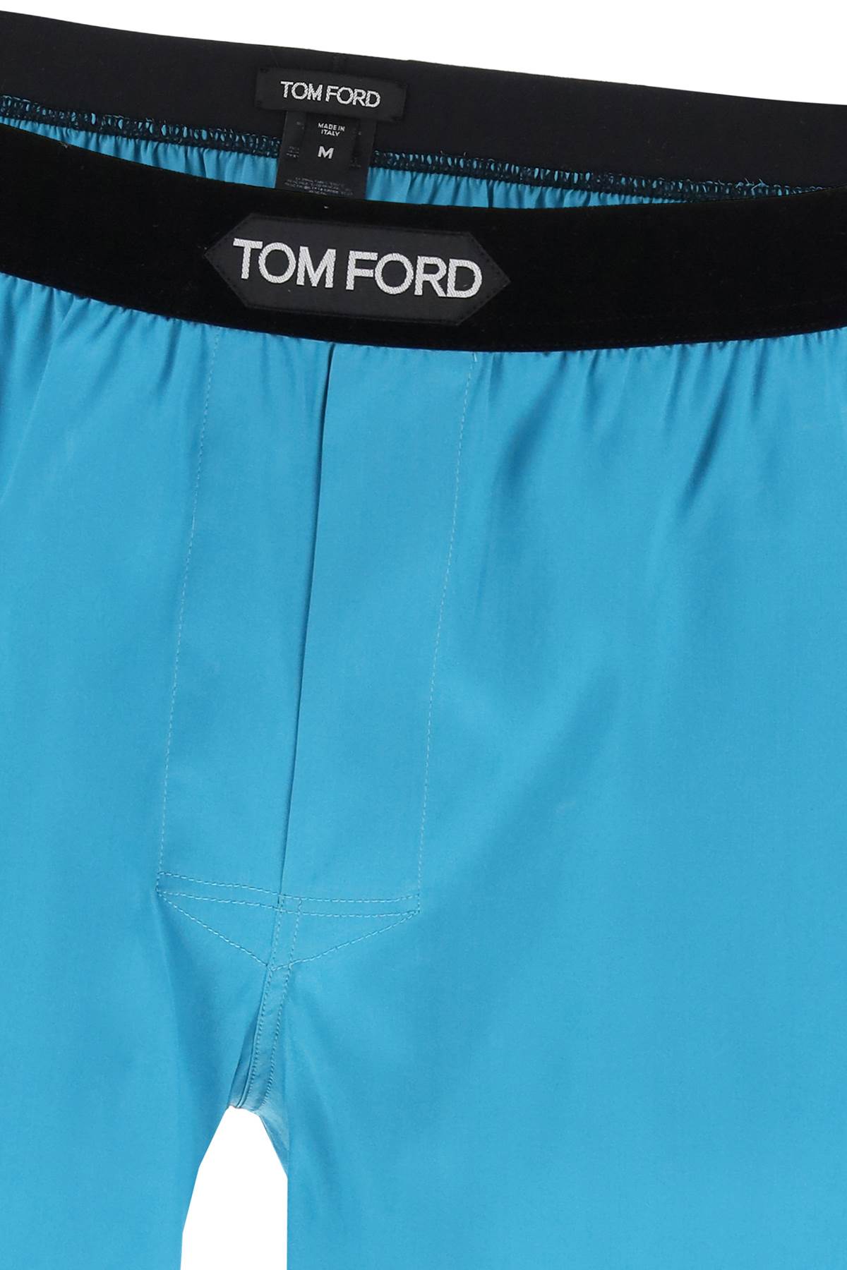 Shop Tom Ford Silk Boxer Set In Light Blue