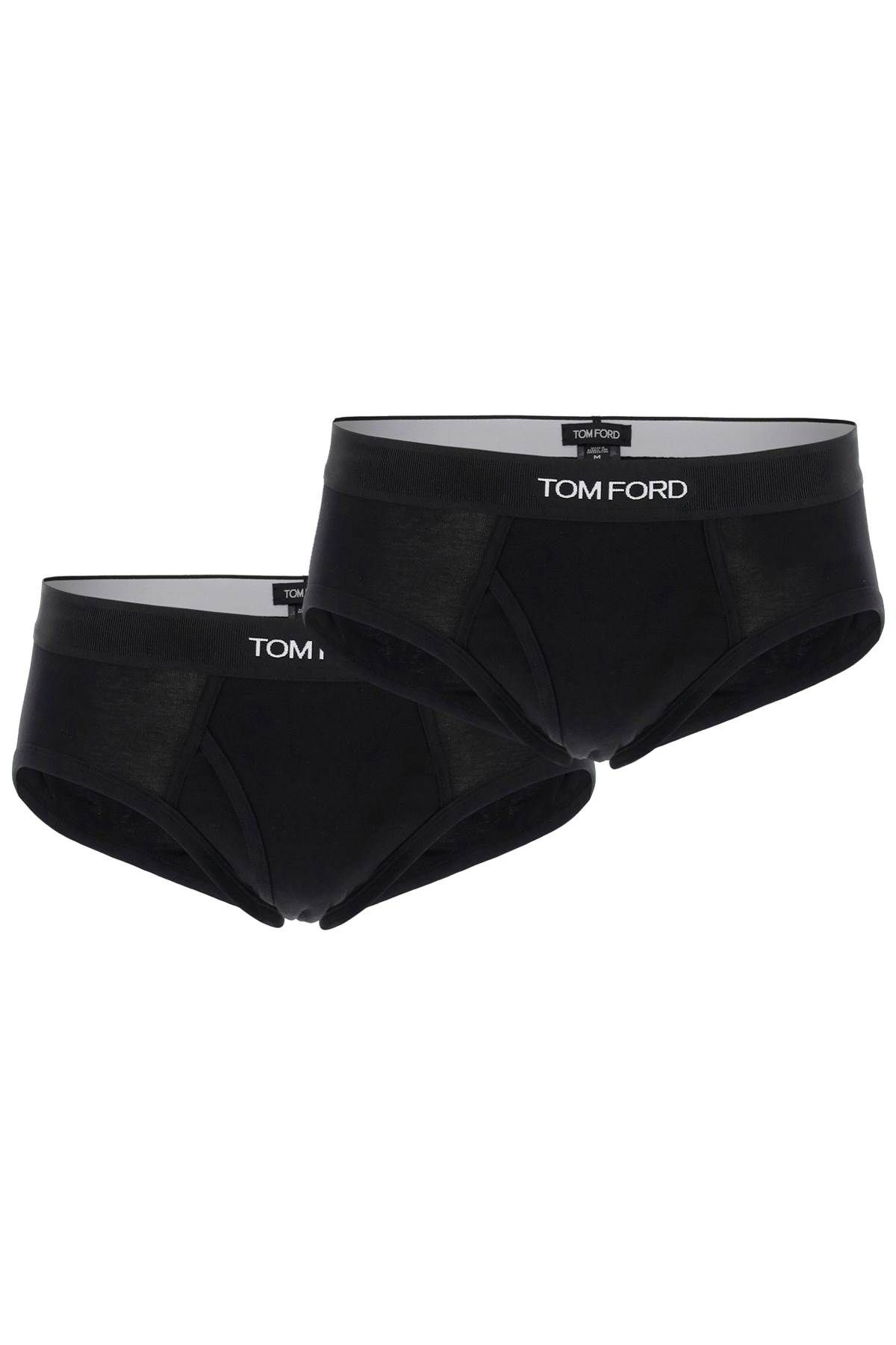 Shop Tom Ford 'bi-pack Logo Band Slip With In Black