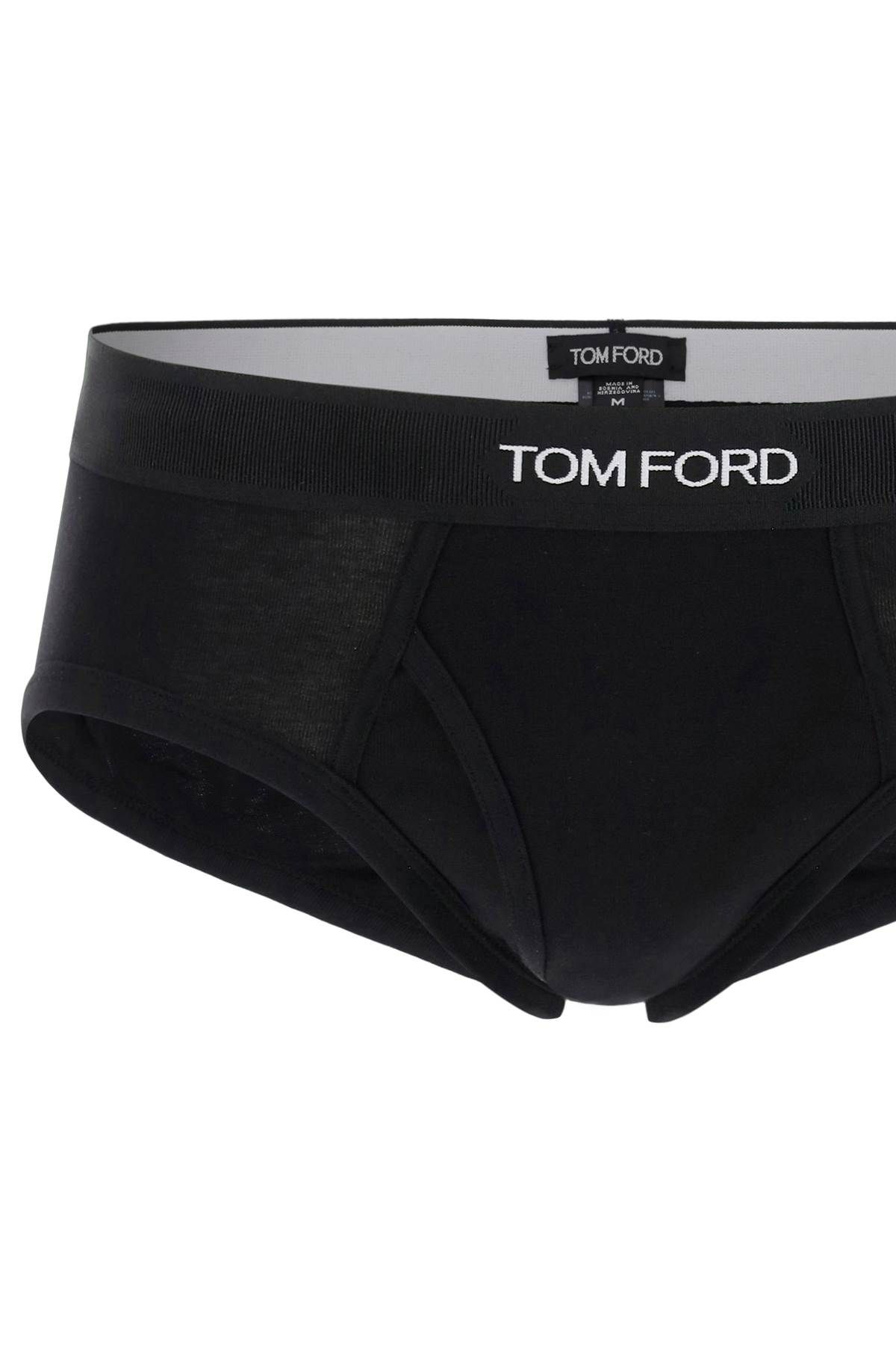 Shop Tom Ford 'bi-pack Logo Band Slip With In Black