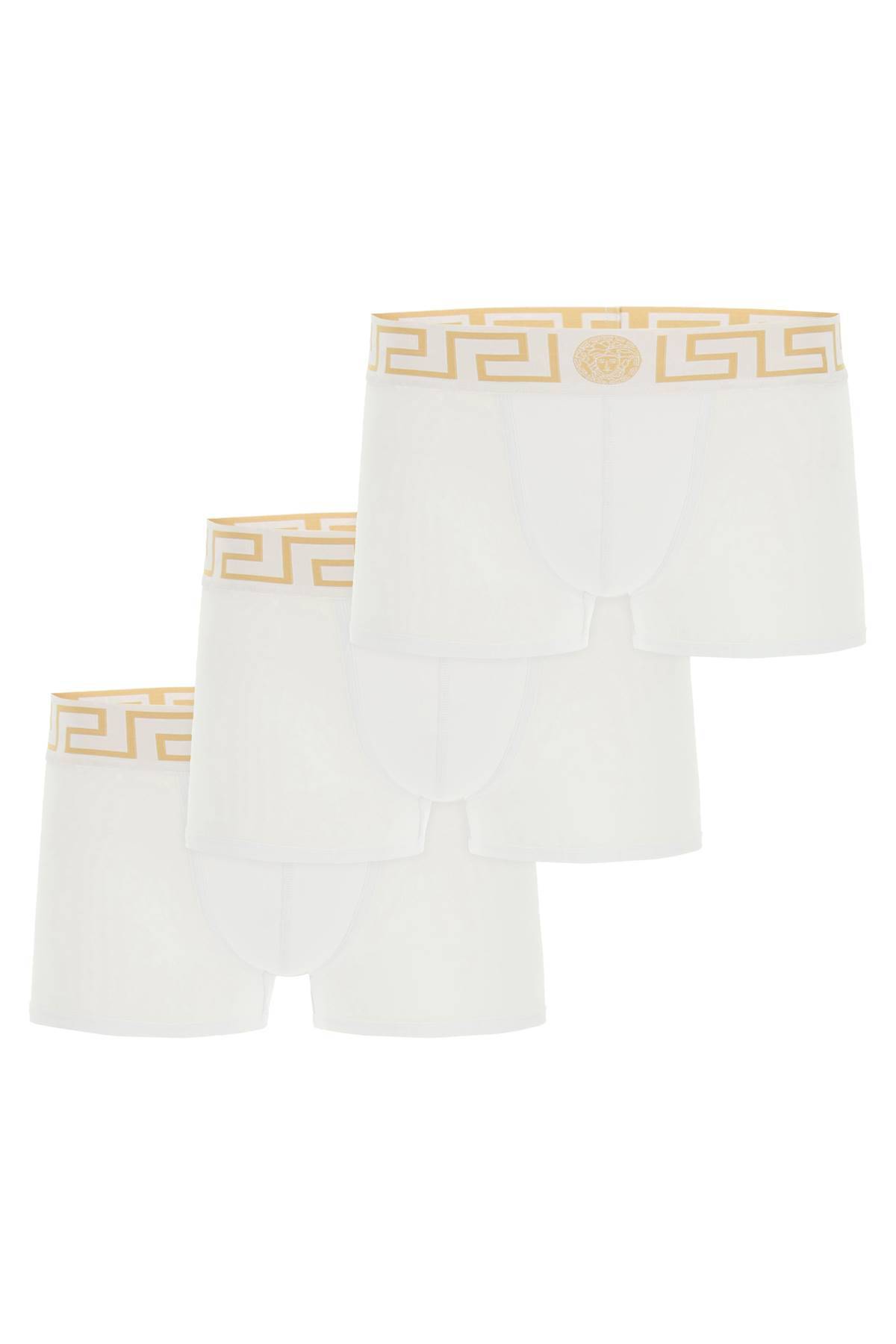 Shop Versace Tri-pack Trunks In White
