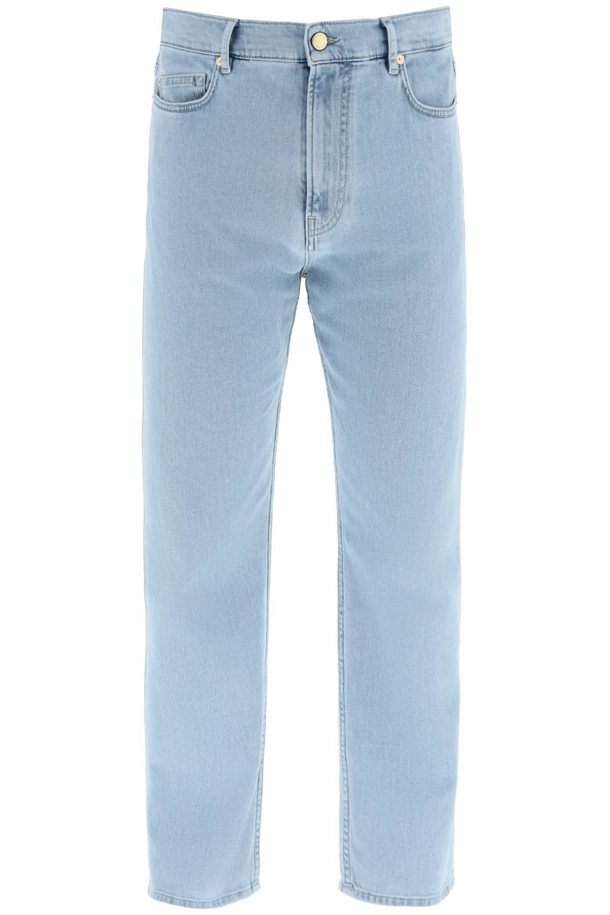 Shop Agnona Five-pocket Soft Denim Jeans In Blue