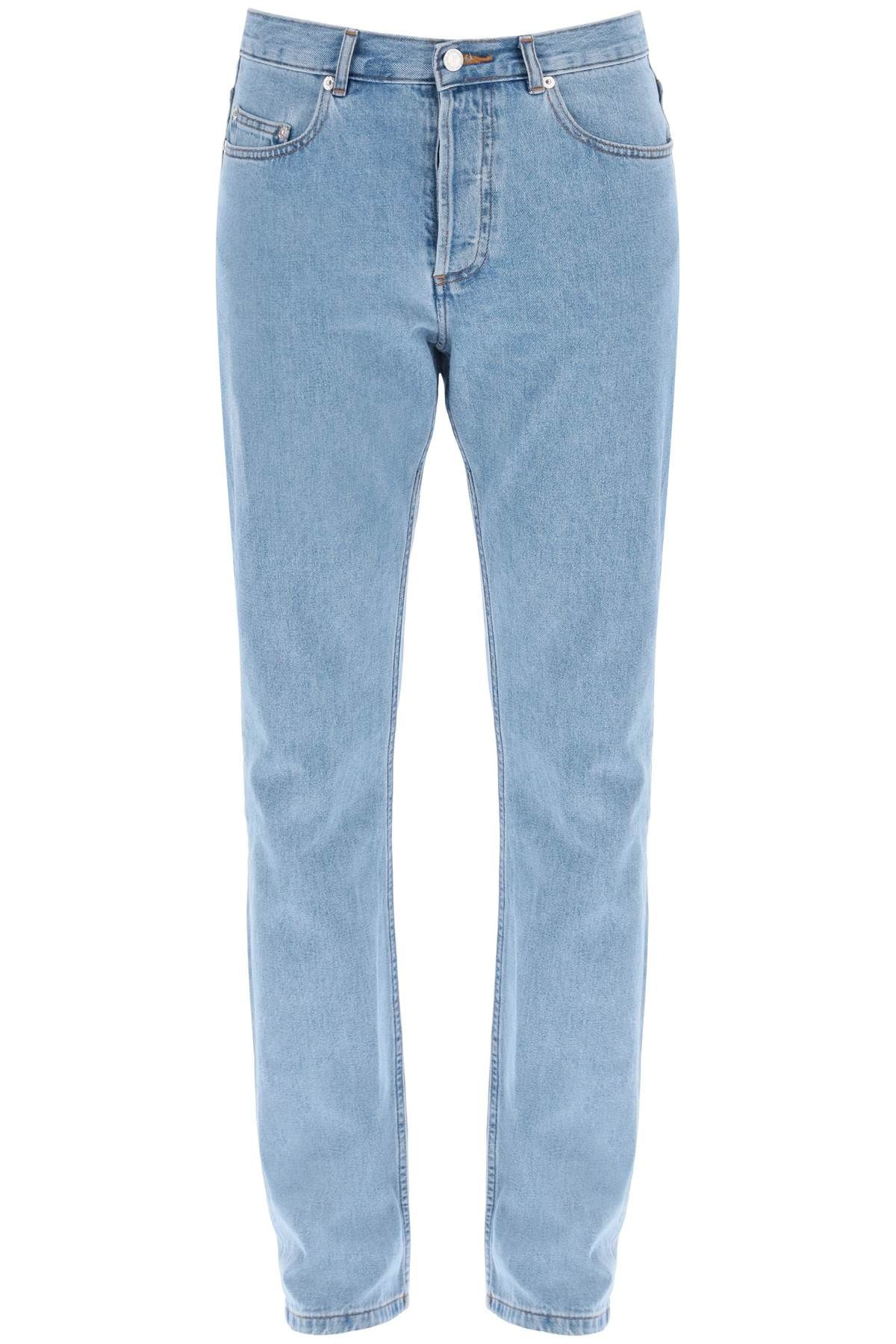 Shop Apc Fit Jeans In Light Blue