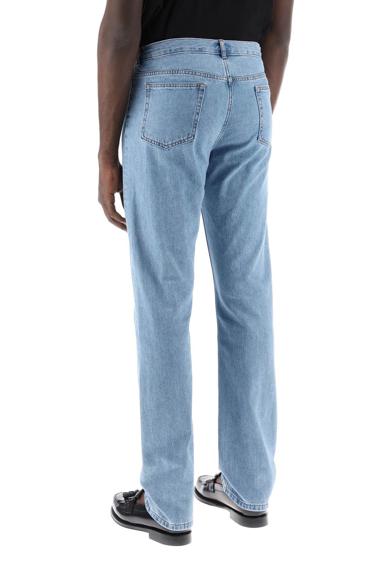 Shop Apc Fit Jeans In Light Blue