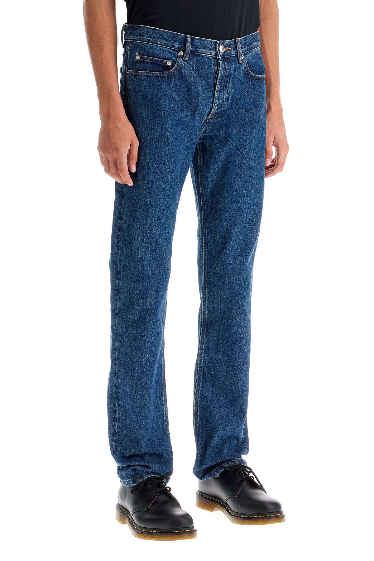 Shop Apc New Standard Straight Jeans In Blue