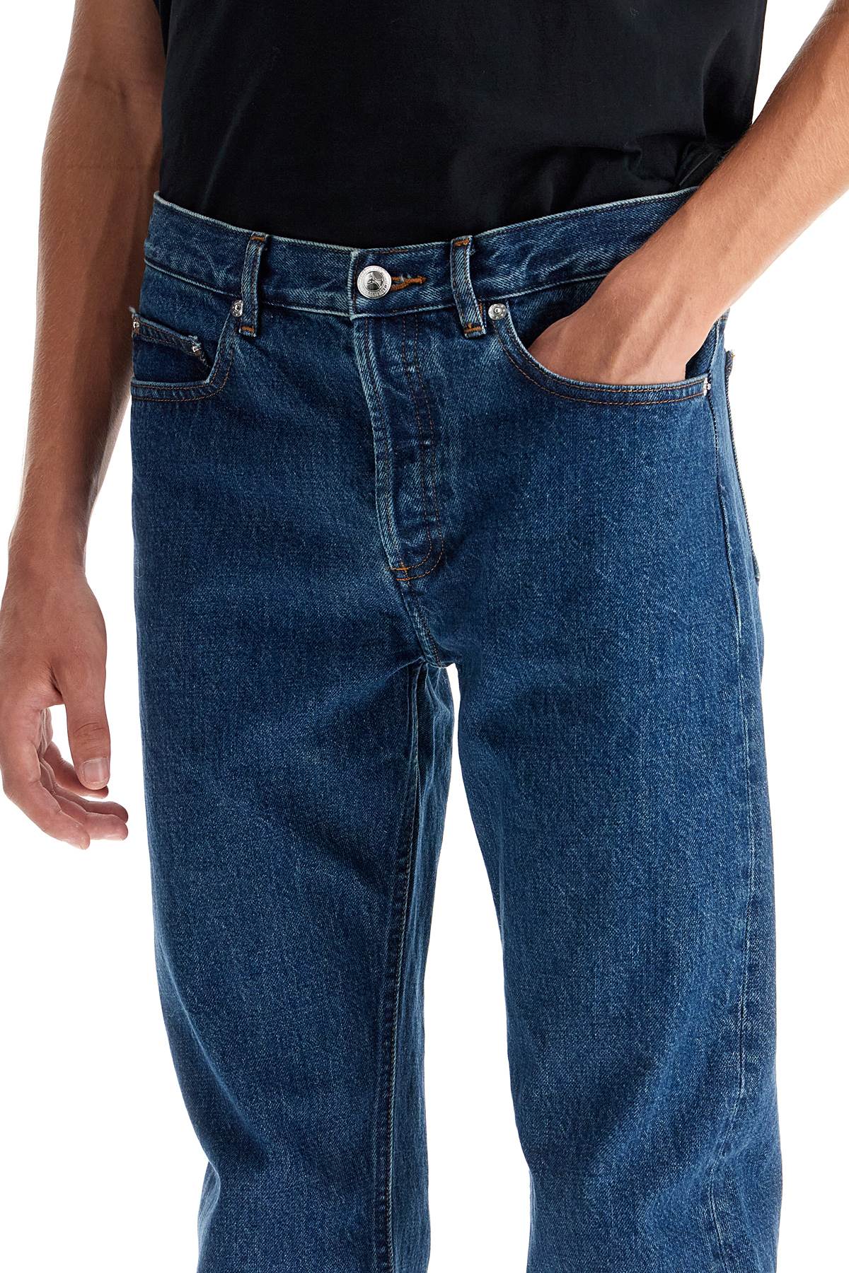 Shop Apc New Standard Straight Jeans In Blue