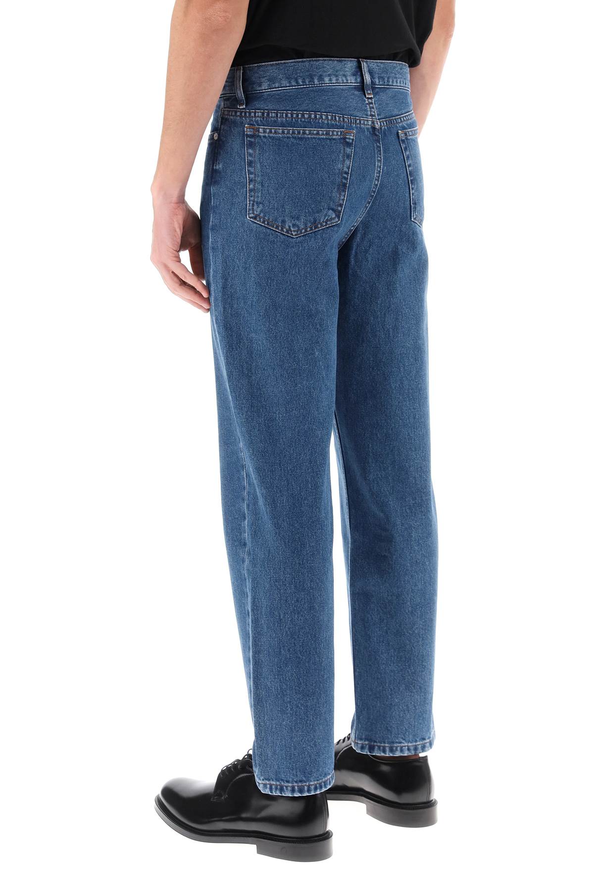 Shop Apc Martin Straight Jeans In Blue