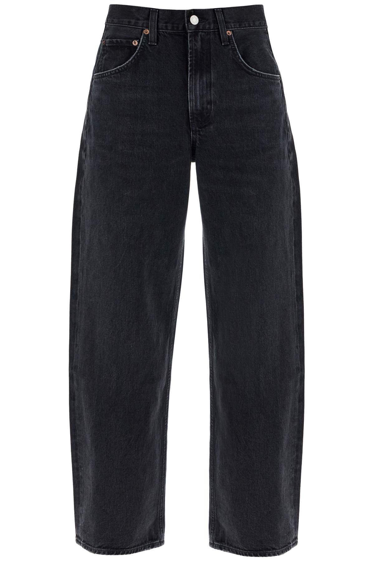 Shop Agolde Curved Leg Jeans For A In Grey