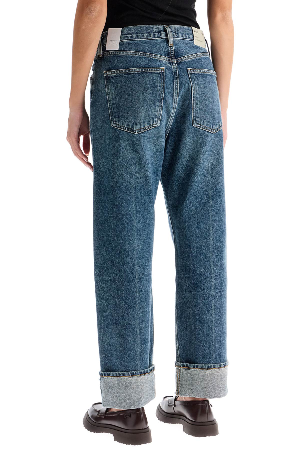 Shop Agolde Ca Straight Low-waist Jeans By Fran In Blue