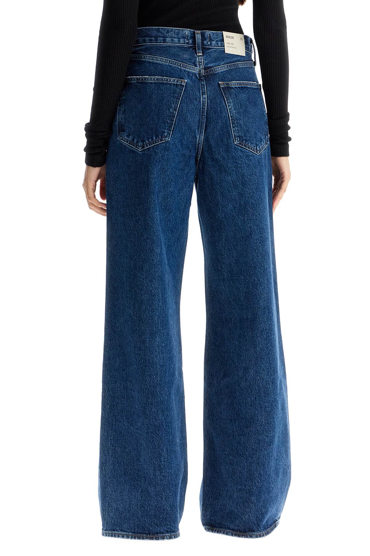 Shop Agolde Dame Wide Leg Jeans In Blue