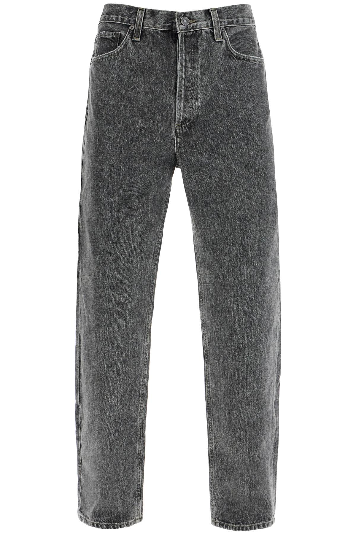 Shop Agolde "fresh 90s Loose Fit Jeans In Grey