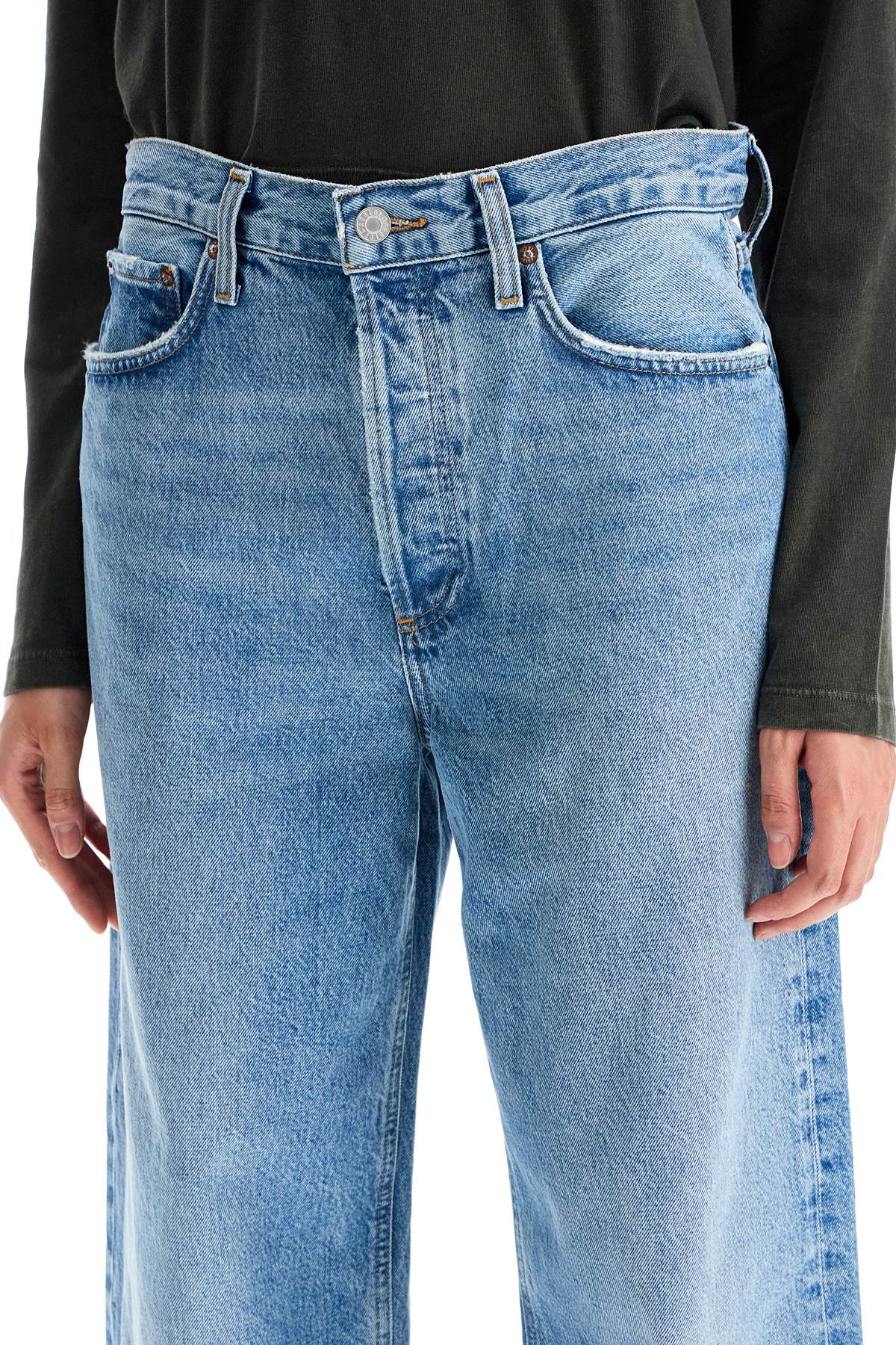 Shop Agolde 'low Slung Baggy' Jeans In Blue