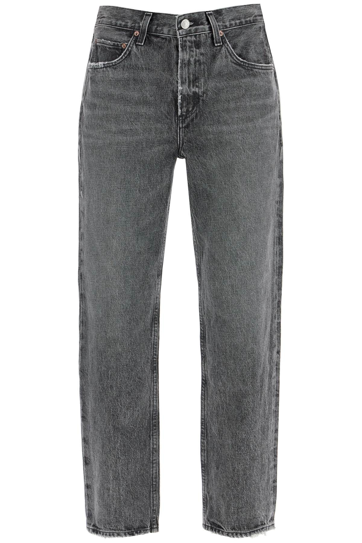 Shop Agolde Vintage Effect Valen Jeans In Grey