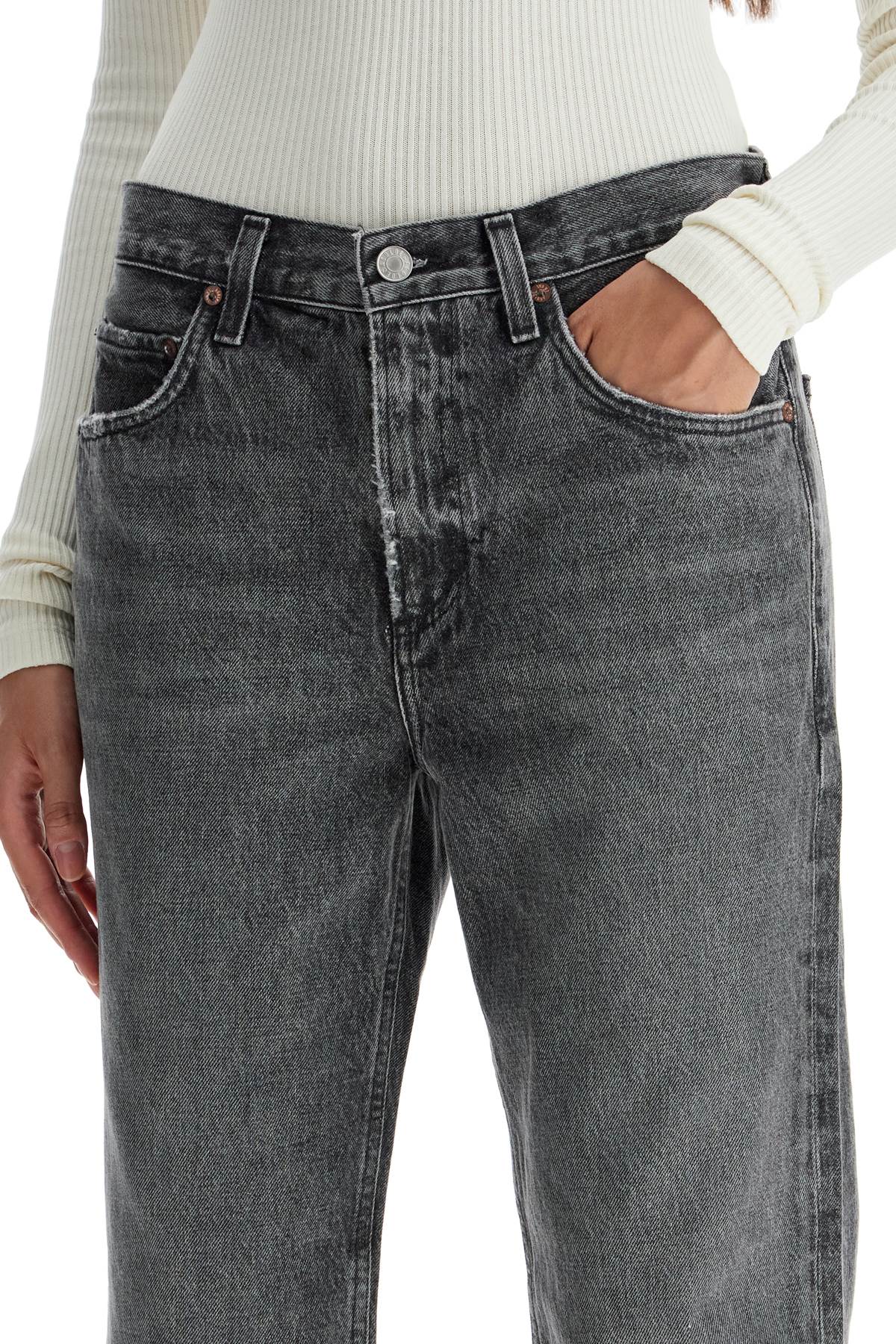 Shop Agolde Vintage Effect Valen Jeans In Grey