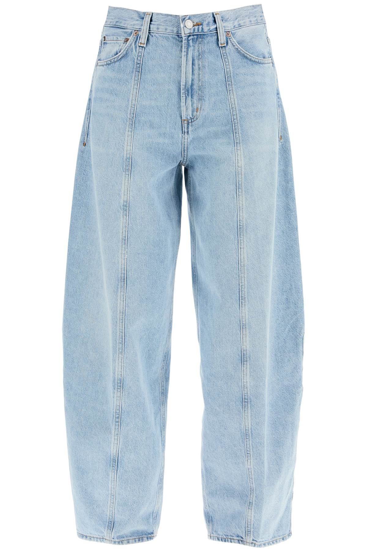 Shop Agolde Luna Curved Leg Jeans In Blue