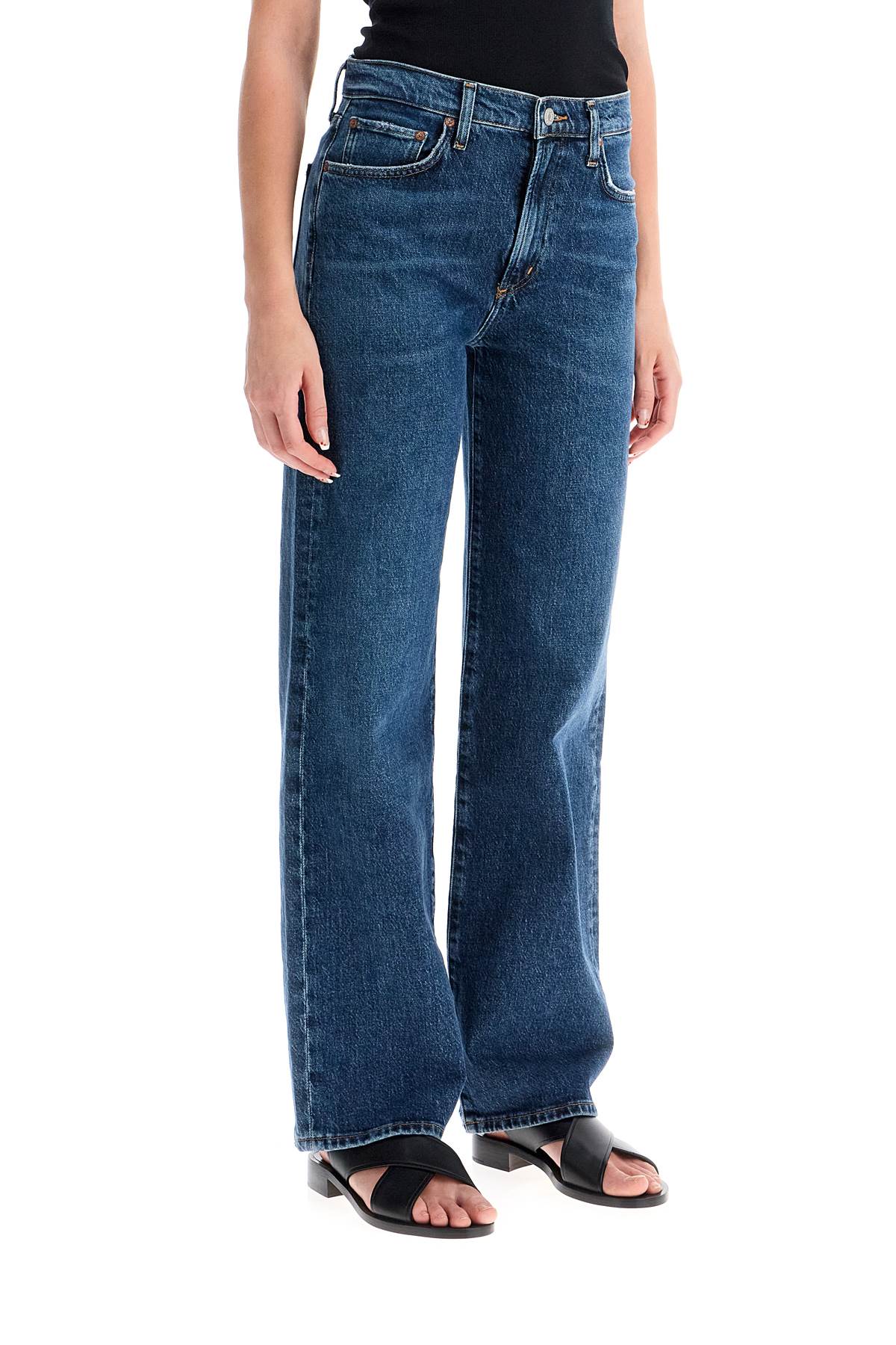 Shop Agolde Straight Harper Jeans For Women In Blue