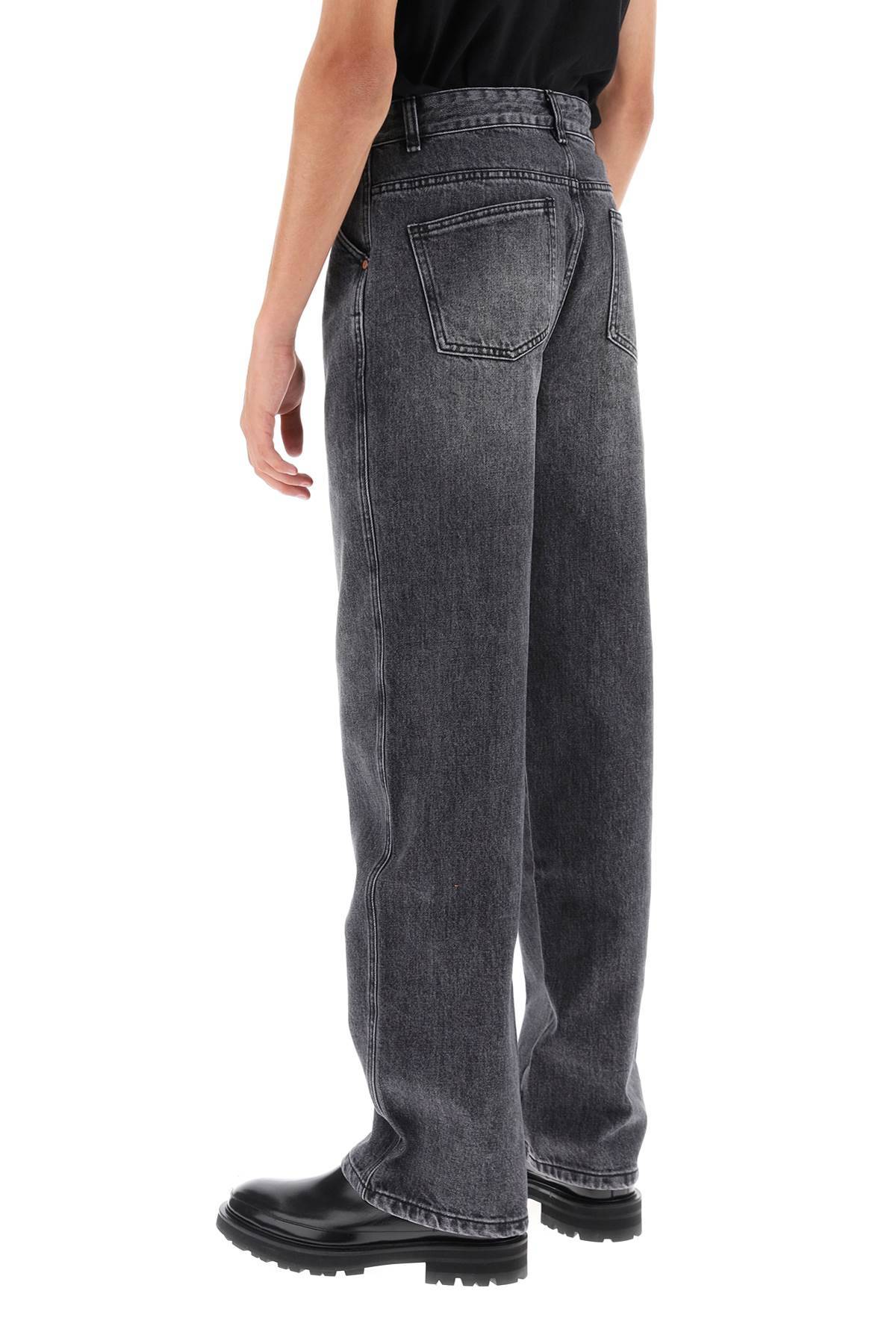 Shop Andersson Bell Wave Wide Leg Jeans In Grey
