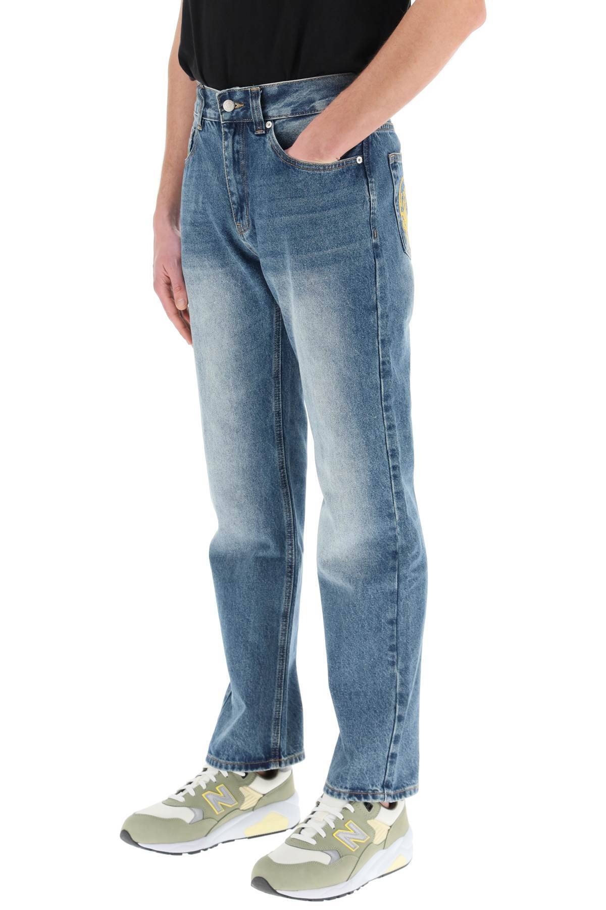 Shop Billionaire Boys Club Jeans With Embroidery Decorations In Blue