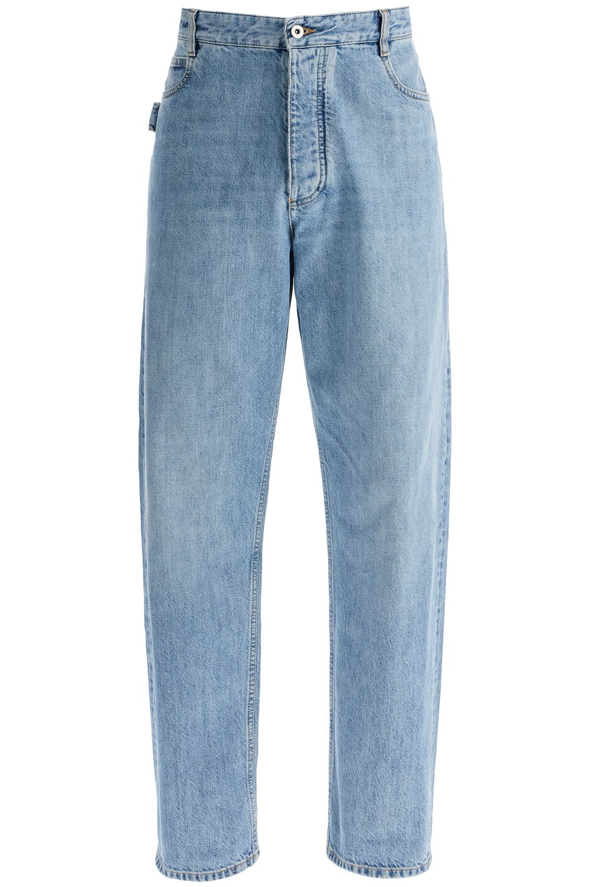 Shop Bottega Veneta Wide Leg Jeans In Blue