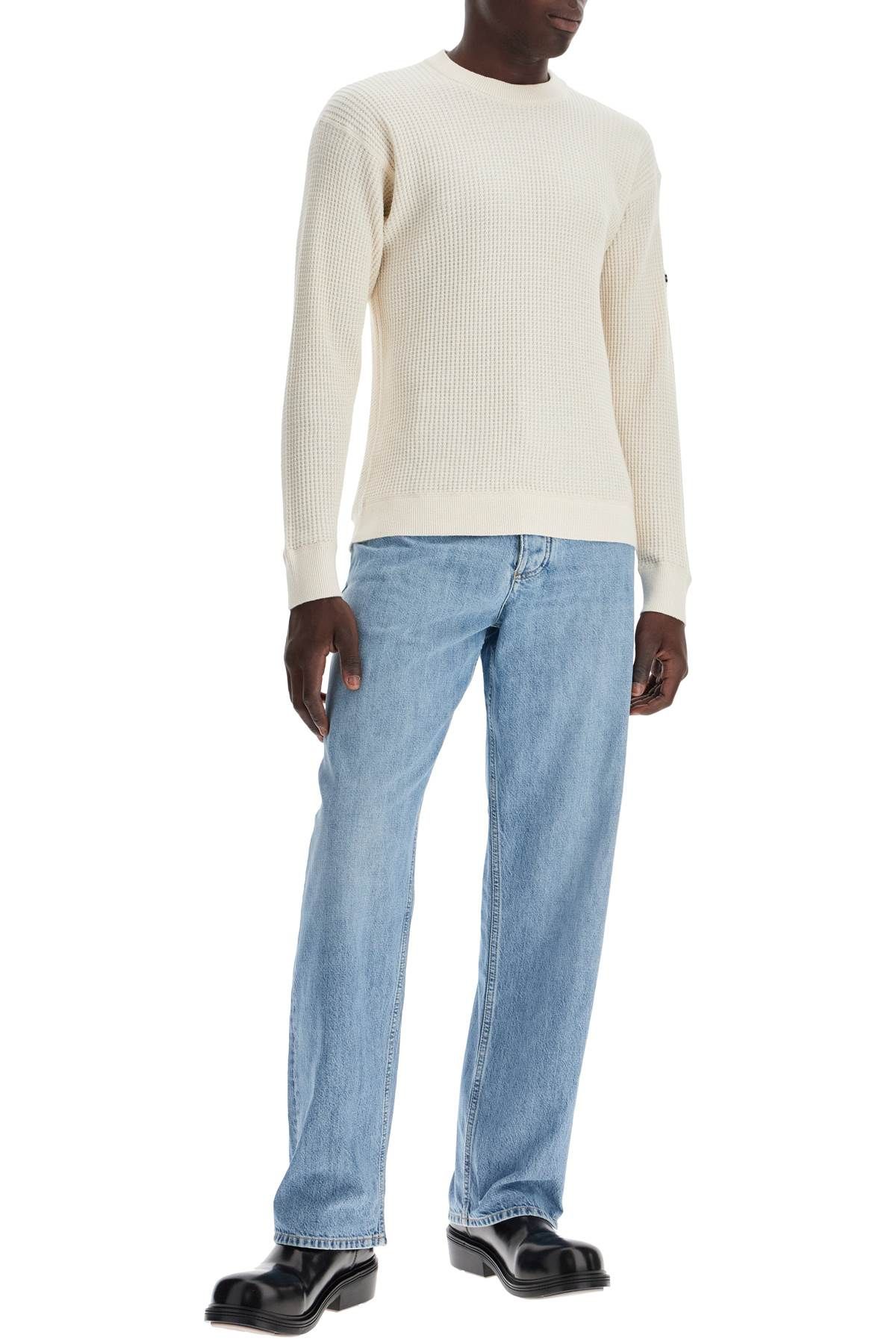 Shop Bottega Veneta Wide Leg Jeans In Blue