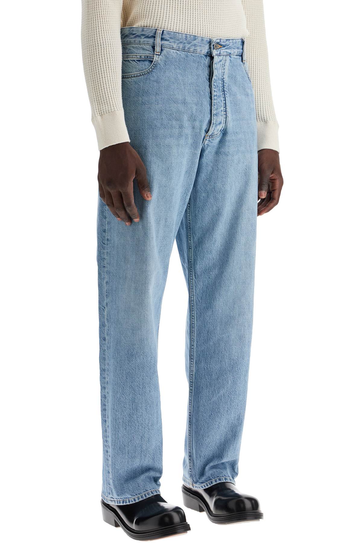 Shop Bottega Veneta Wide Leg Jeans In Blue