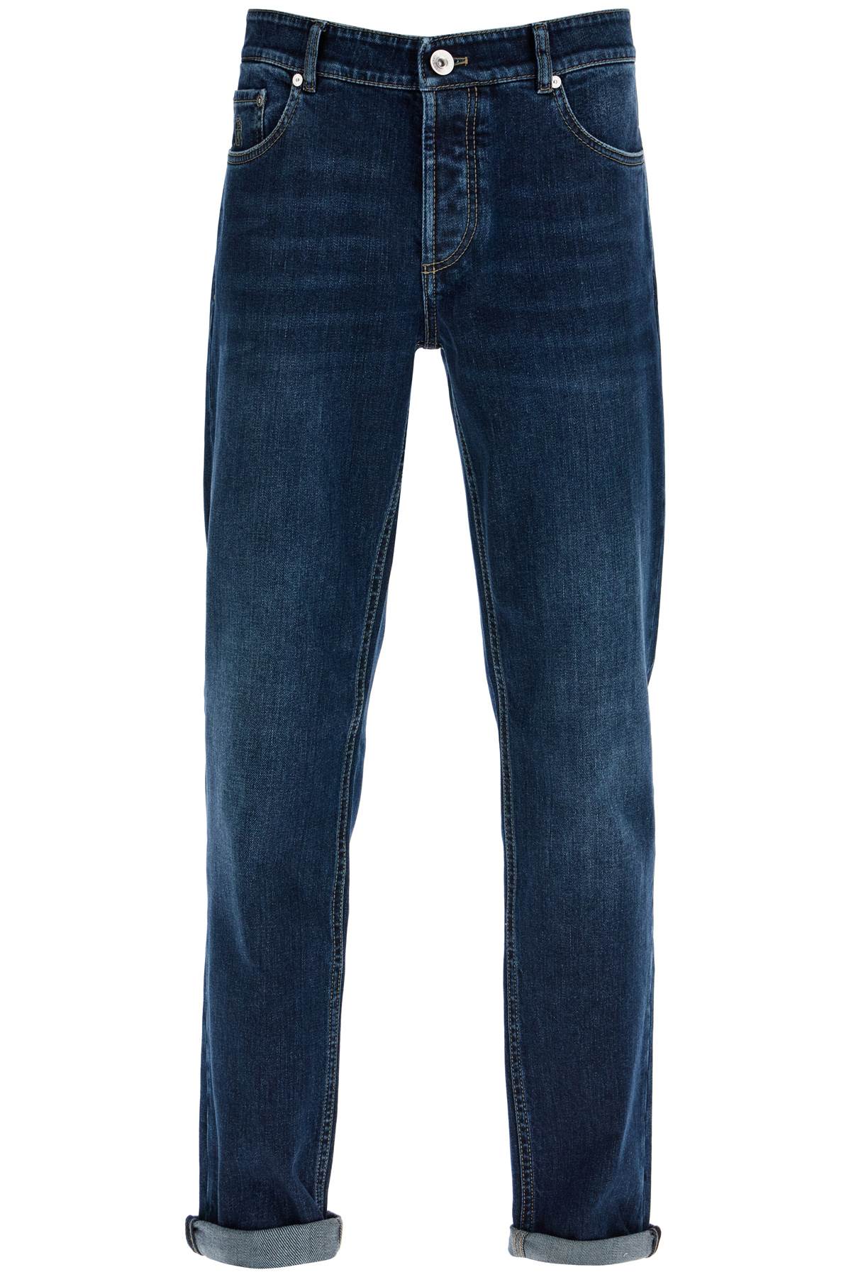 Shop Brunello Cucinelli Traditional Fit Jeans In Blue