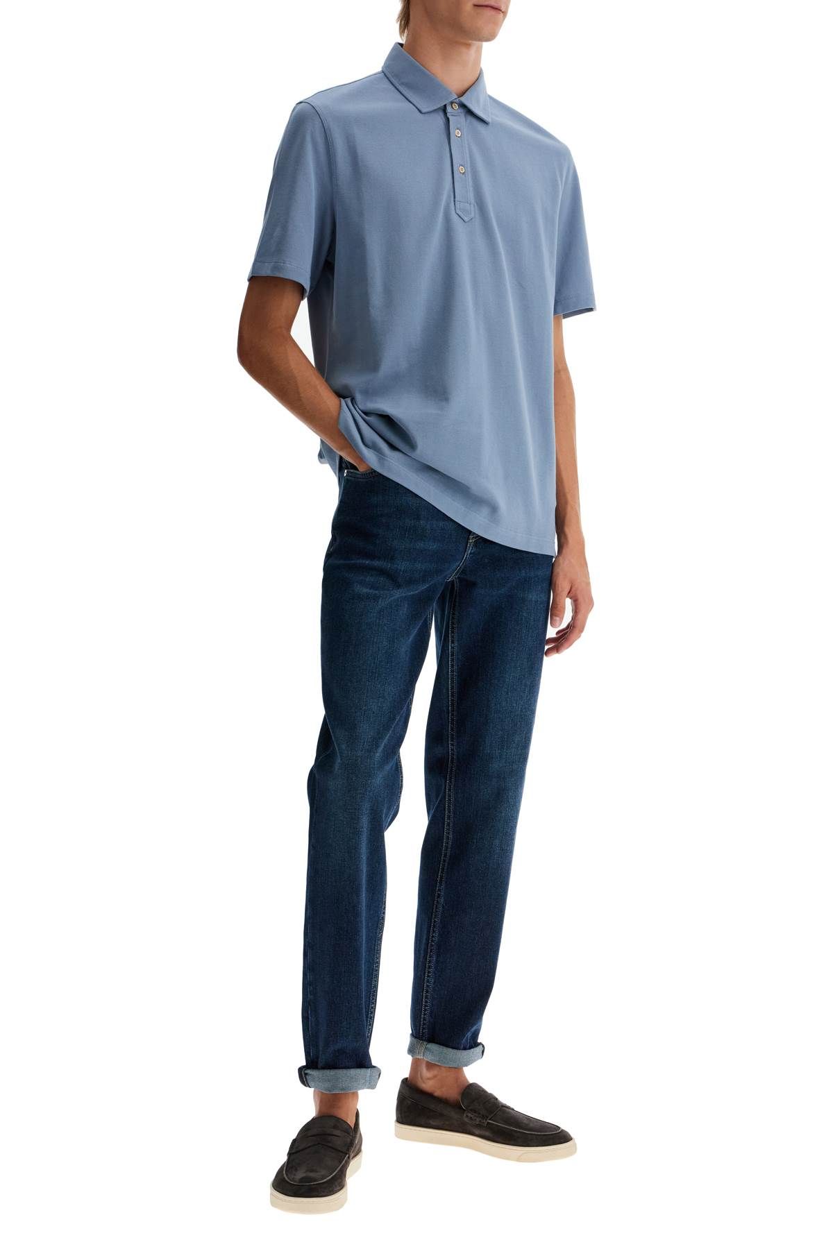 Shop Brunello Cucinelli Traditional Fit Jeans In Blue