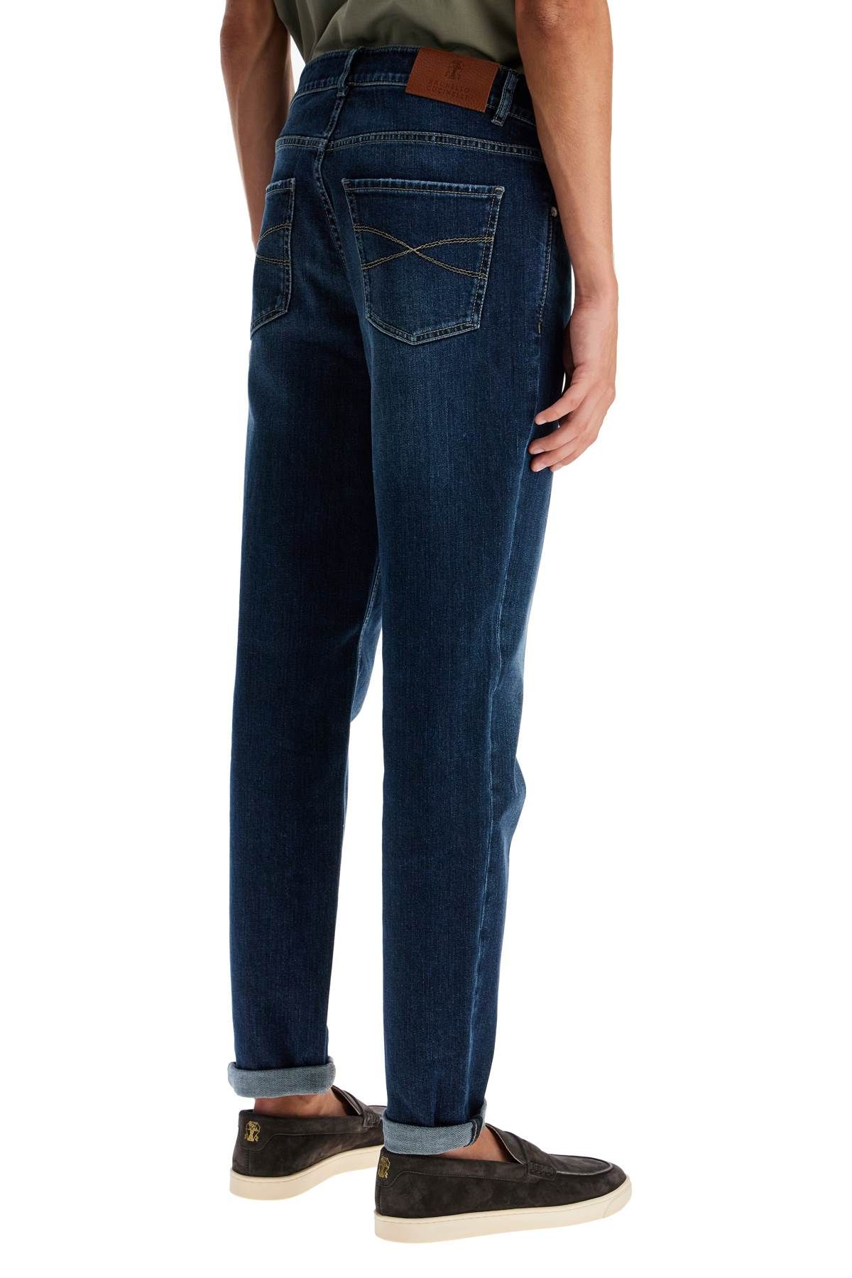 Shop Brunello Cucinelli Traditional Fit Jeans In Blue