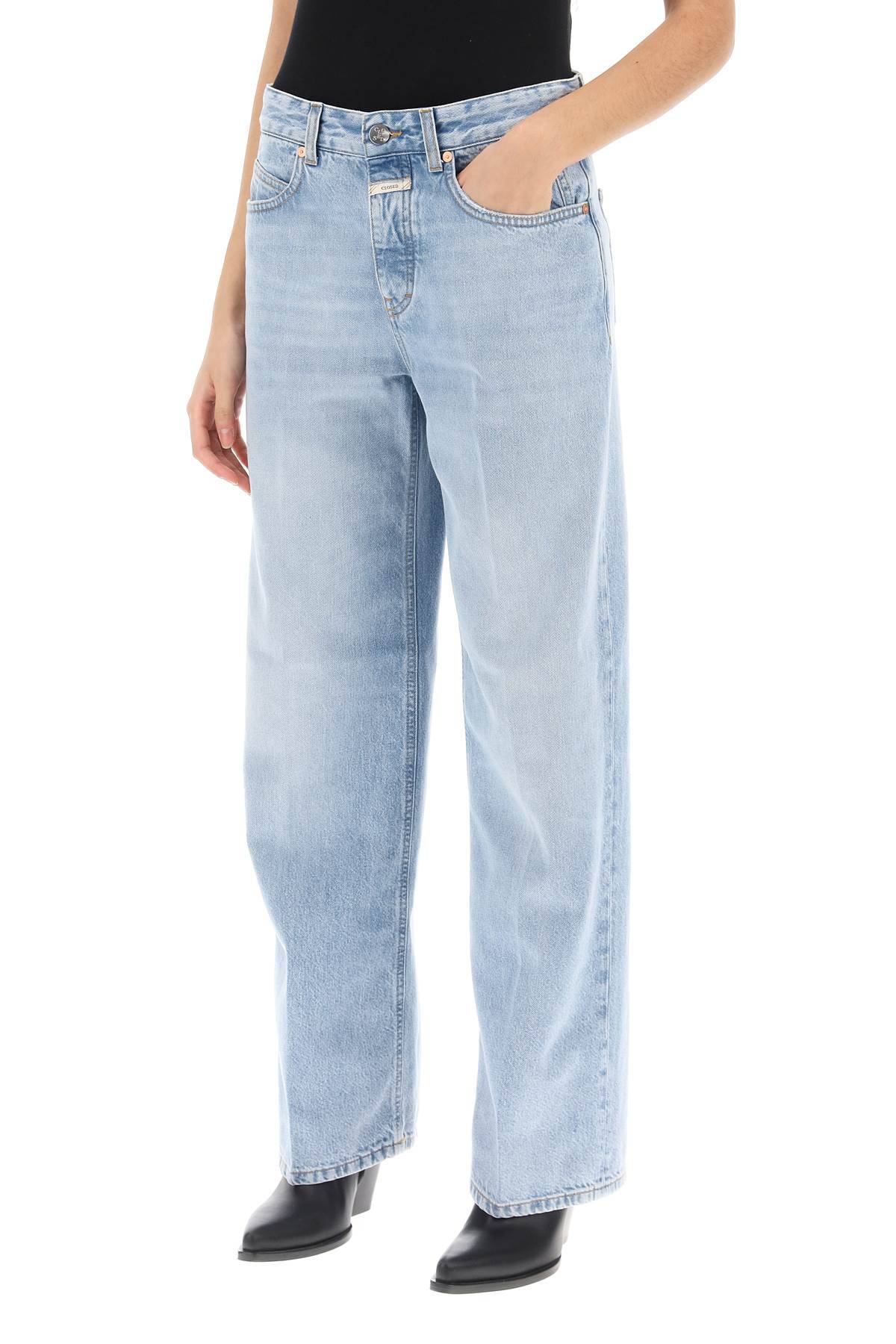 Shop Closed Loose Jeans With Tapered Cut In Light Blue