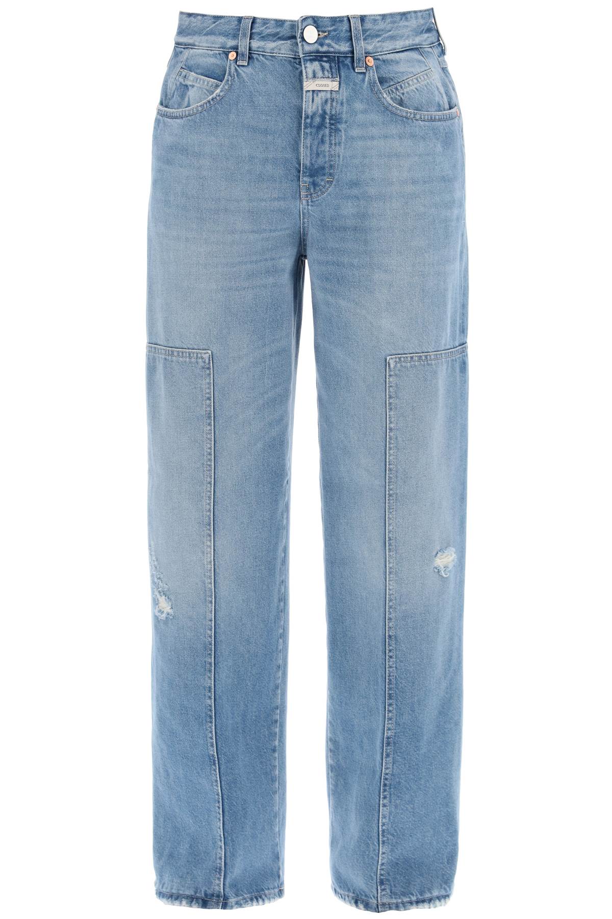 Shop Closed Nikka Jeans With Patches In Blue