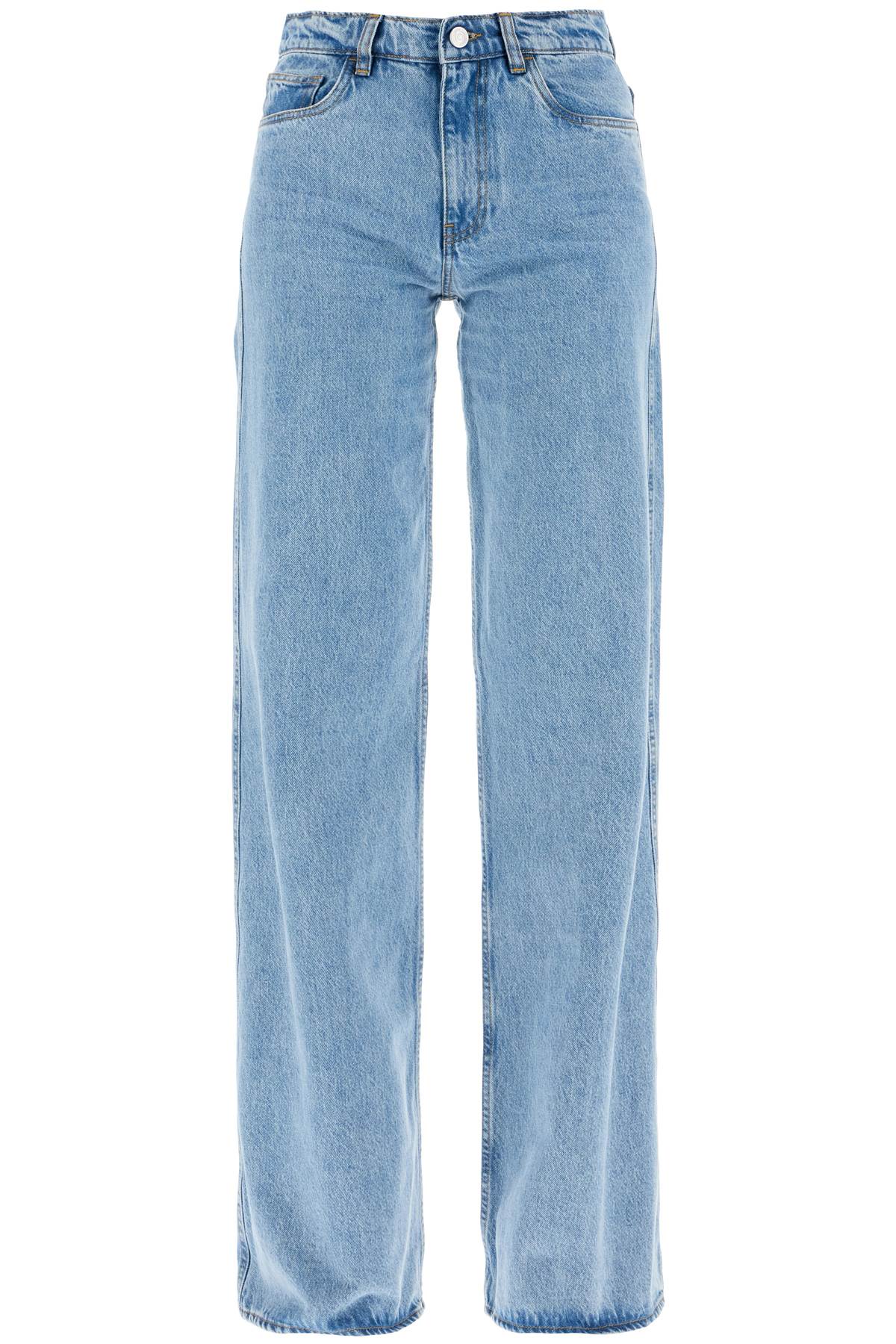 Shop Coperni Wide Leg Jeans In Light Blue