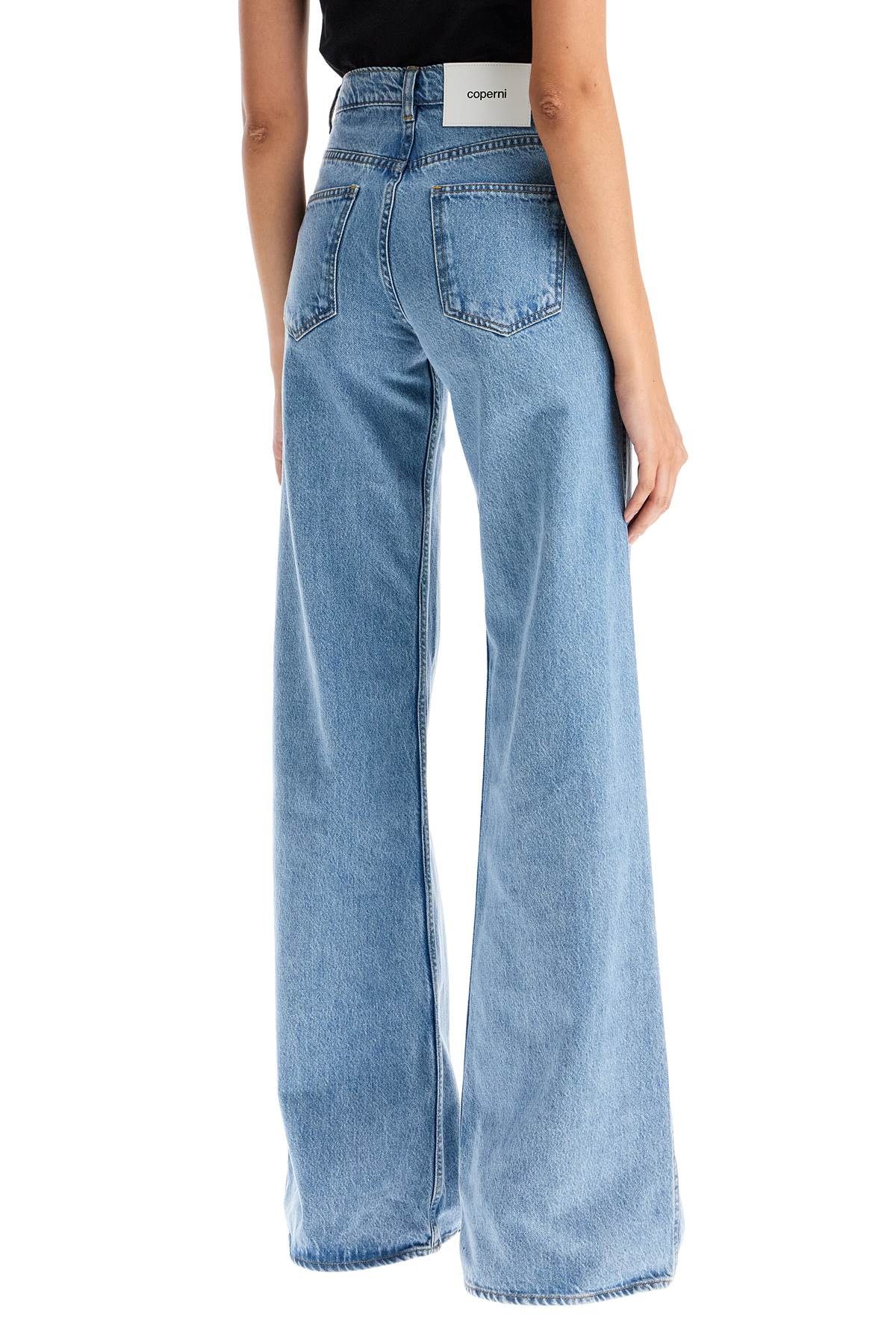 Shop Coperni Wide Leg Jeans In Light Blue