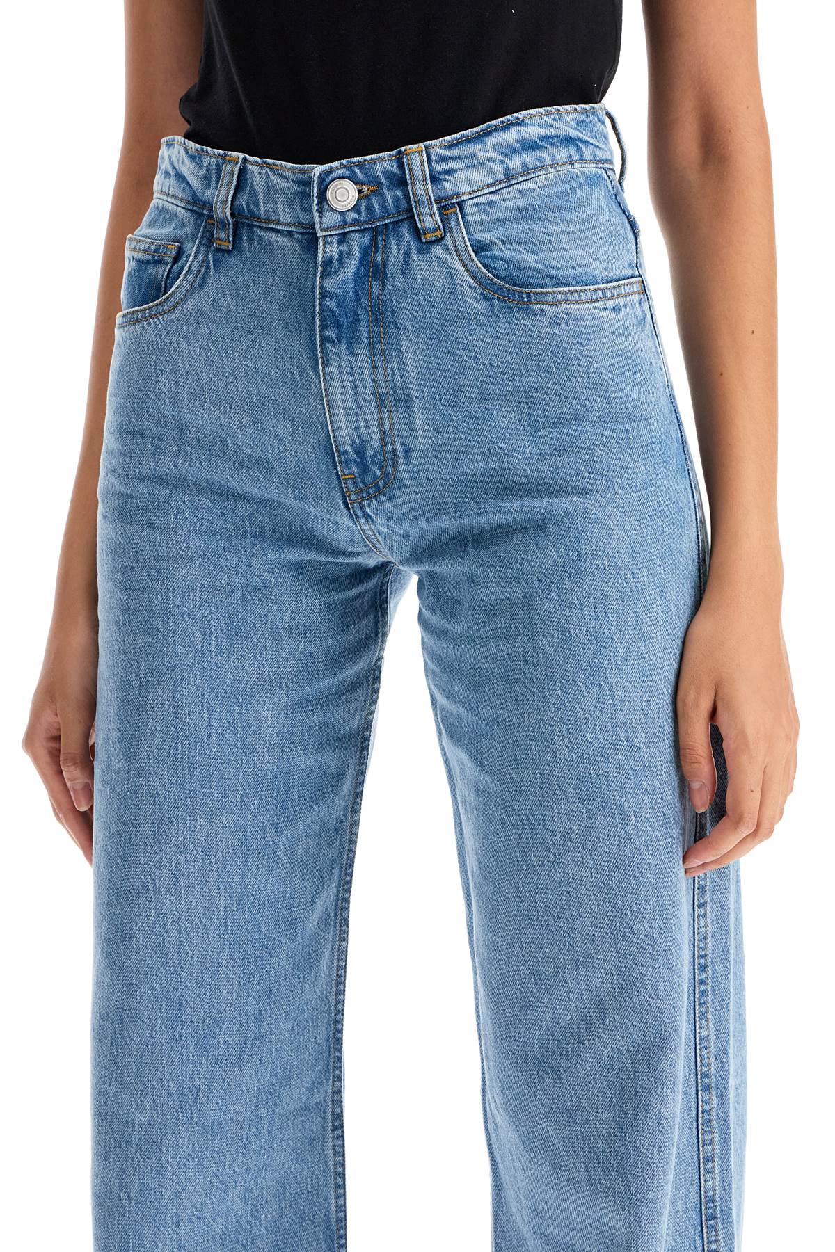 Shop Coperni Wide Leg Jeans In Light Blue