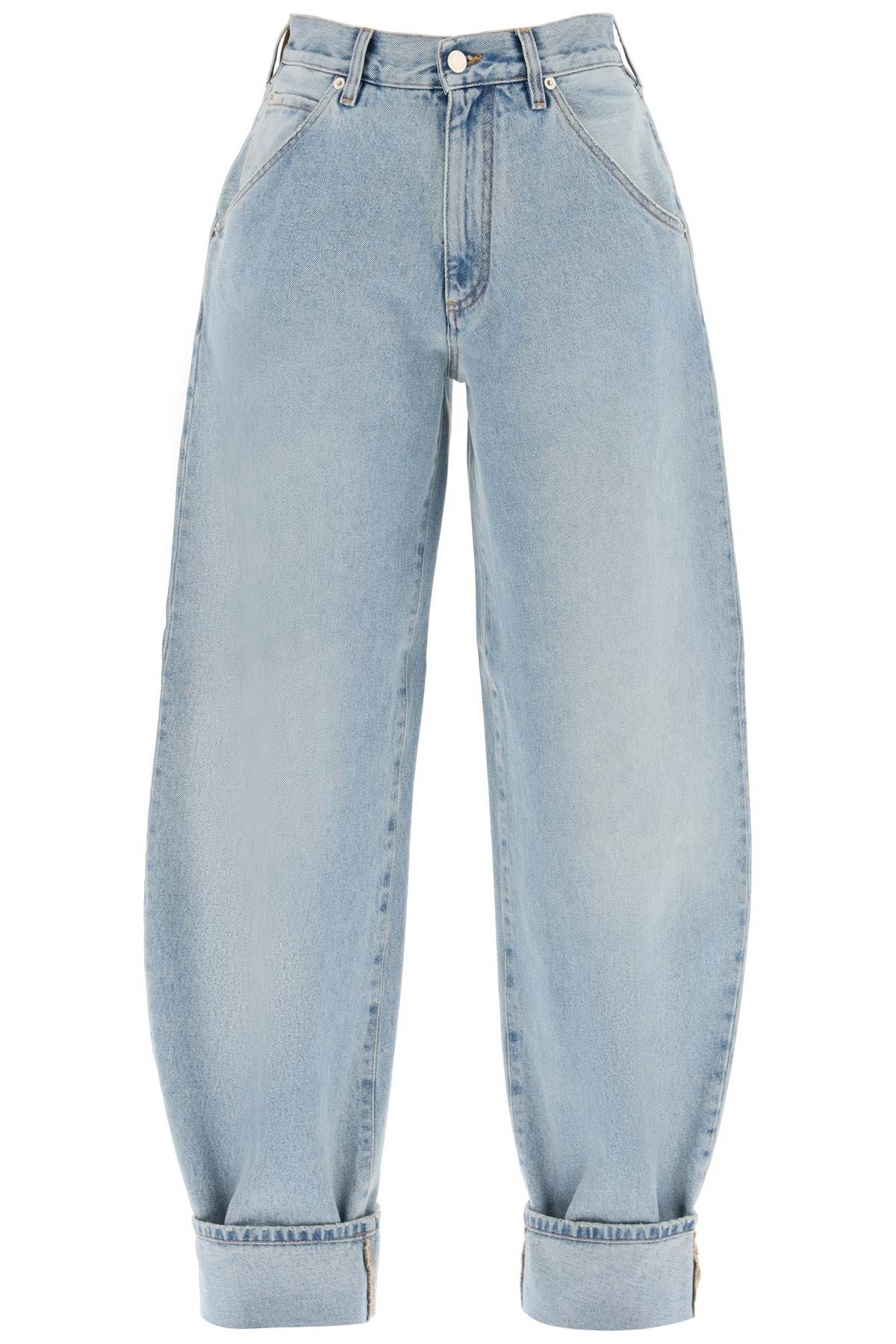 Shop Darkpark Khris Barrel Jeans In Blue