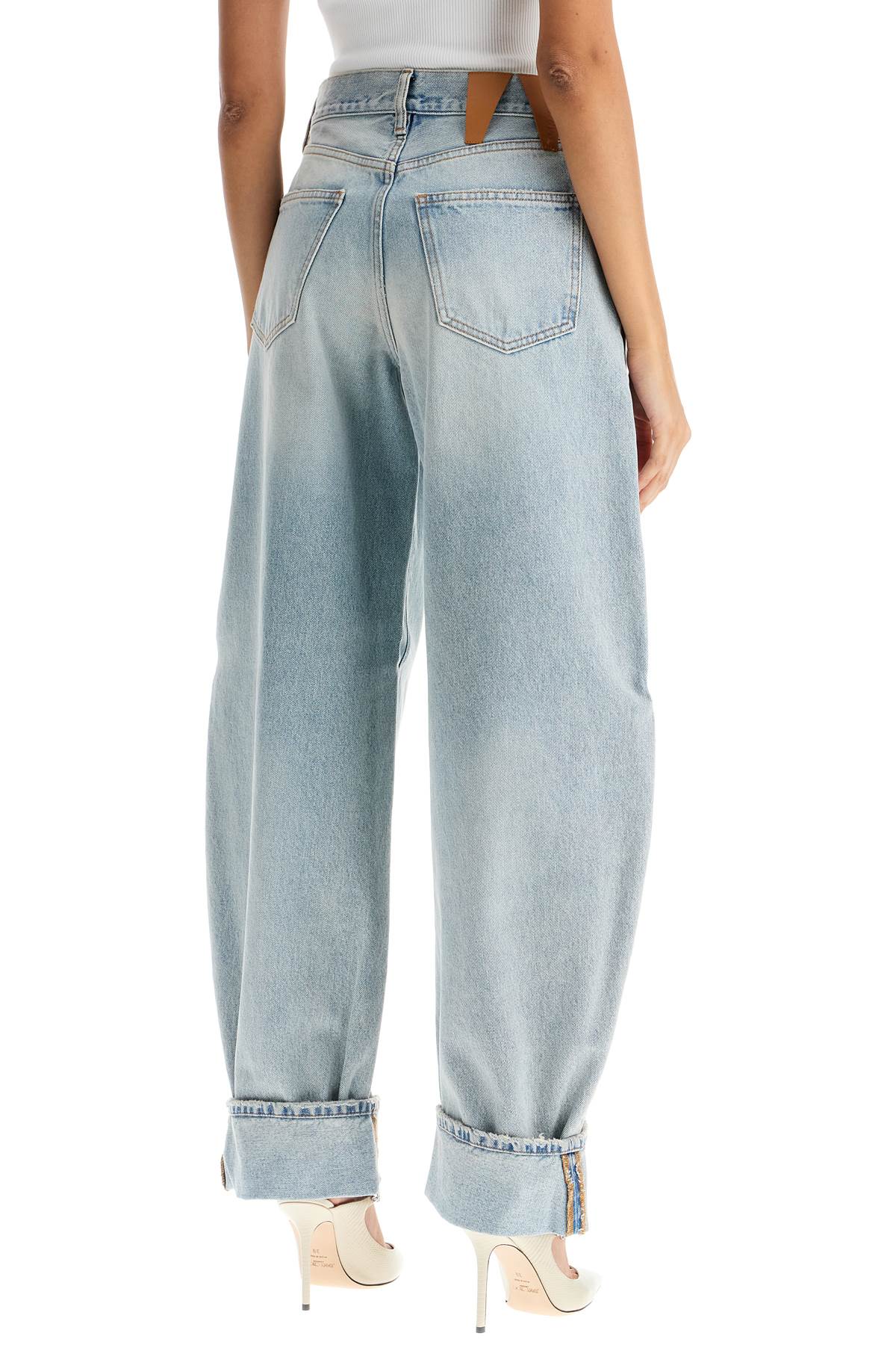 Shop Darkpark Khris Barrel Jeans In Blue