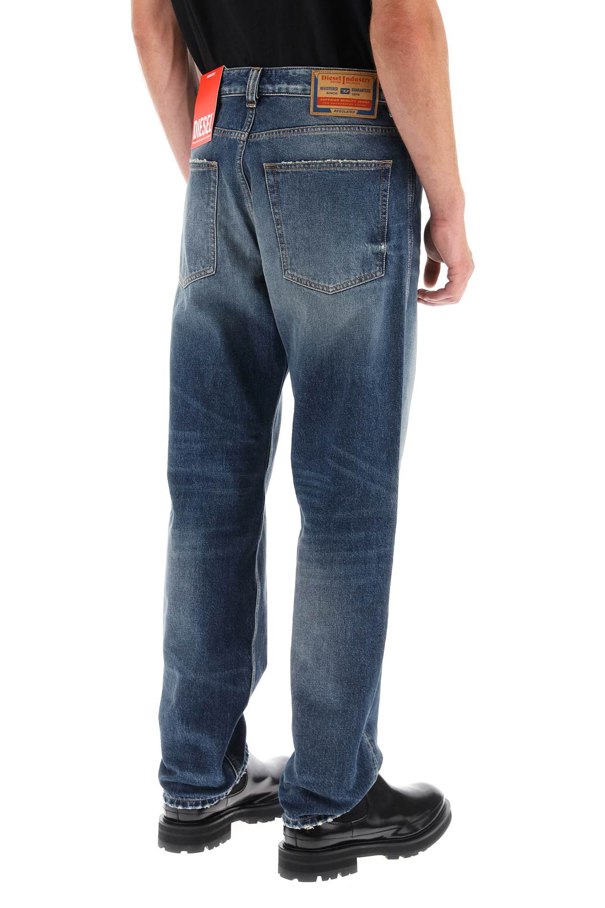 Shop Diesel 'd-macs' Loose Jeans With Straight Cut In Blue