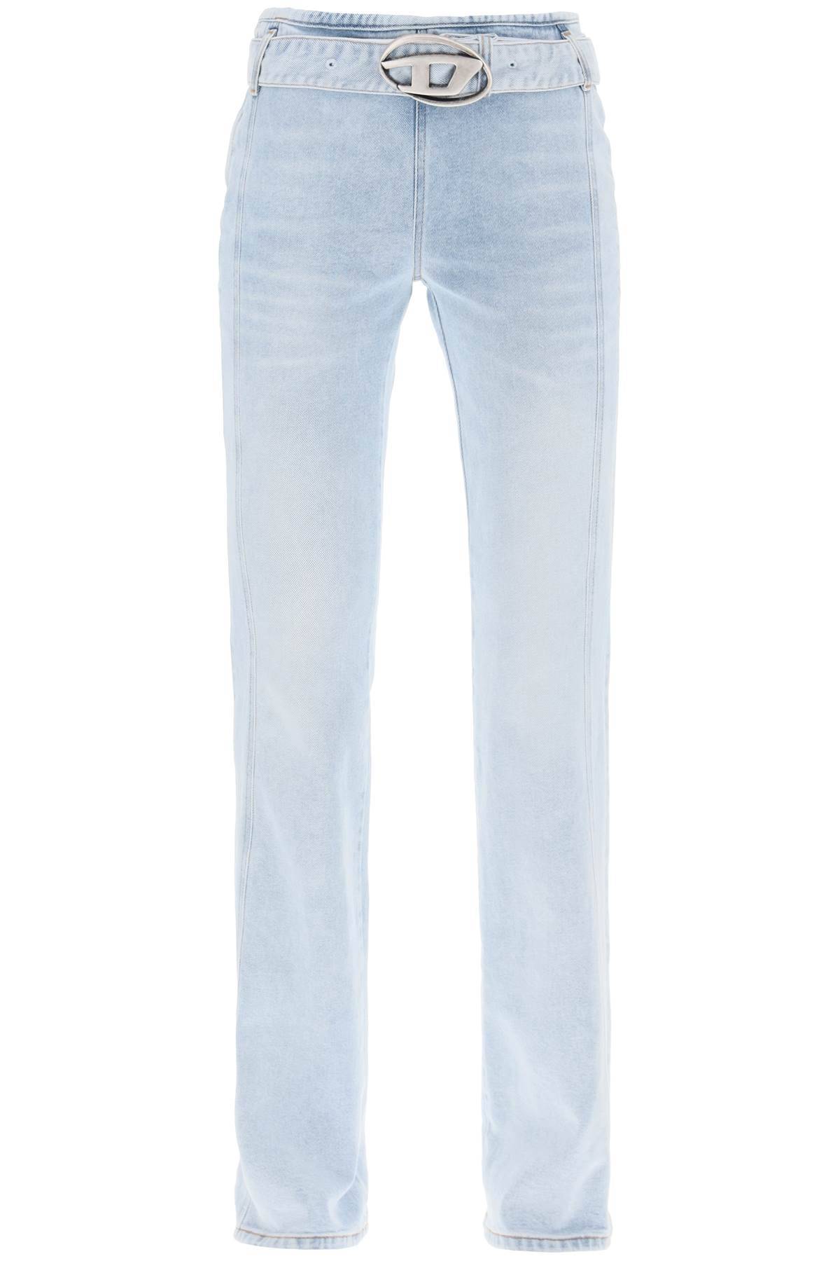 Shop Diesel D-ebbybelt Flared Jeans In Light Blue