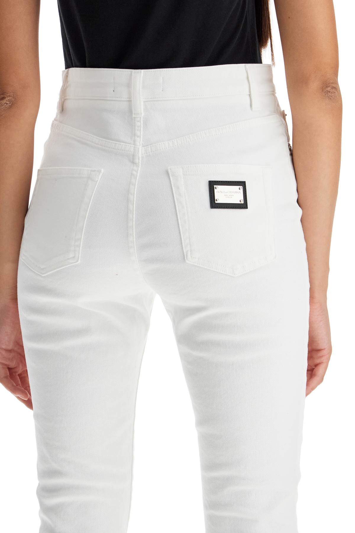 Shop Dolce & Gabbana Stretch Denim Audrey Jeans In Italian Html In White