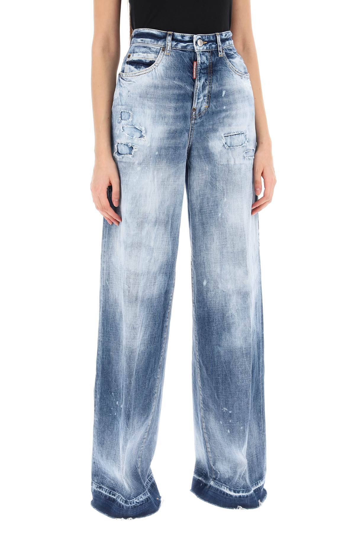 Shop Dsquared2 Traveller Jeans In Light Everglades Wash In Light Blue
