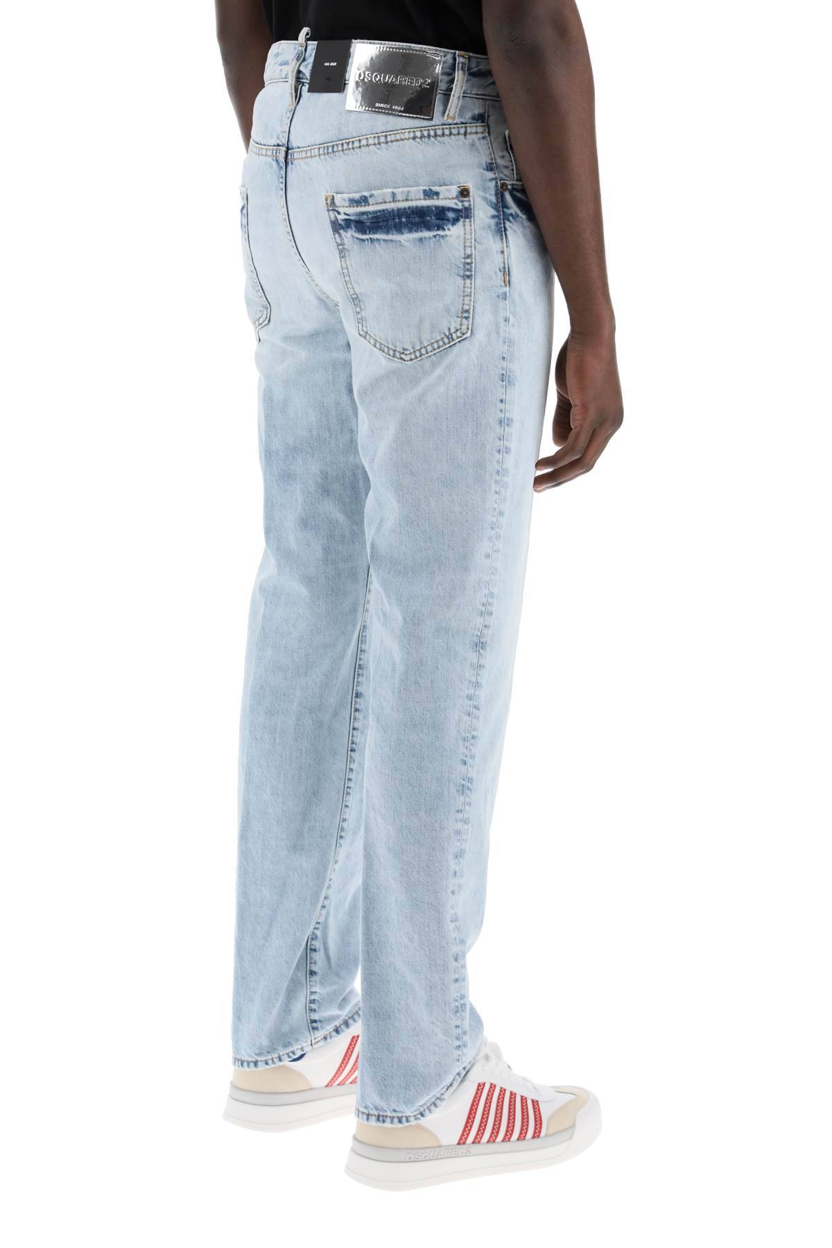 Shop Dsquared2 Light Wash Palm Beach Jeans With 642 In Blue